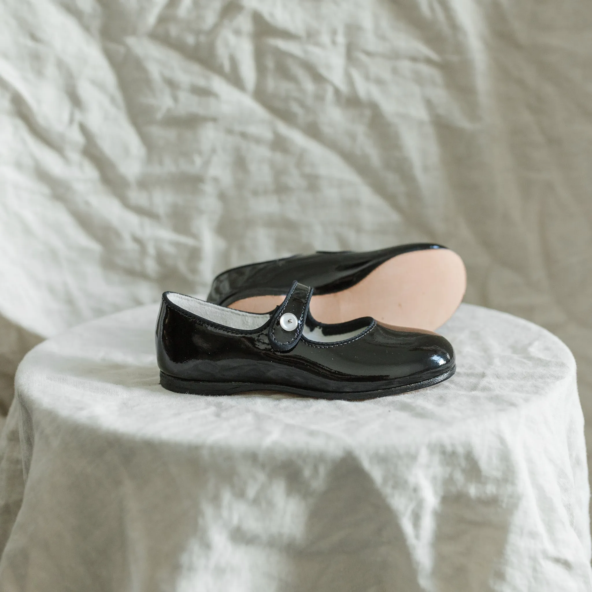 Charlotte Mary Jane - Black Patent Charm Kids