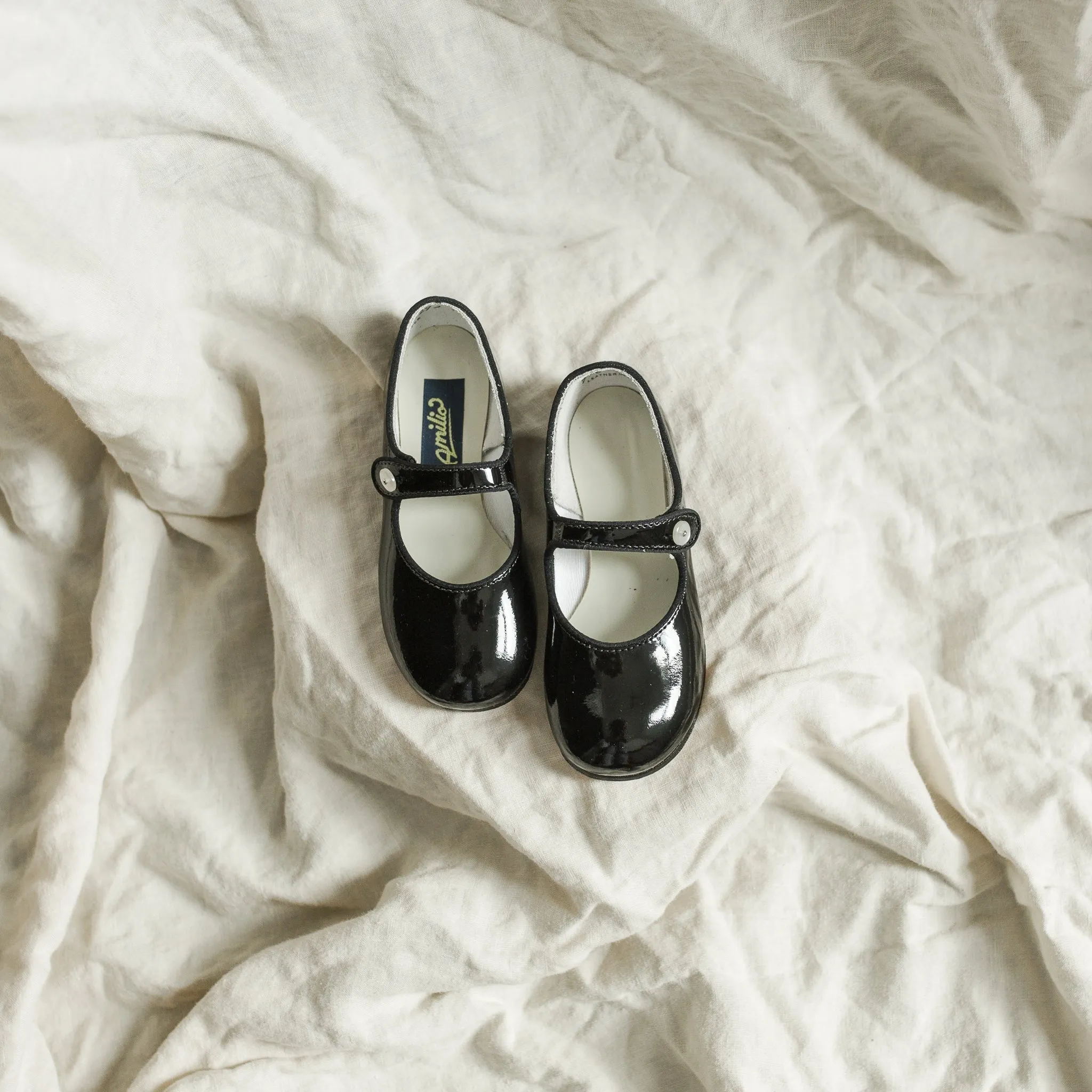 Charlotte Mary Jane - Black Patent Charm Kids