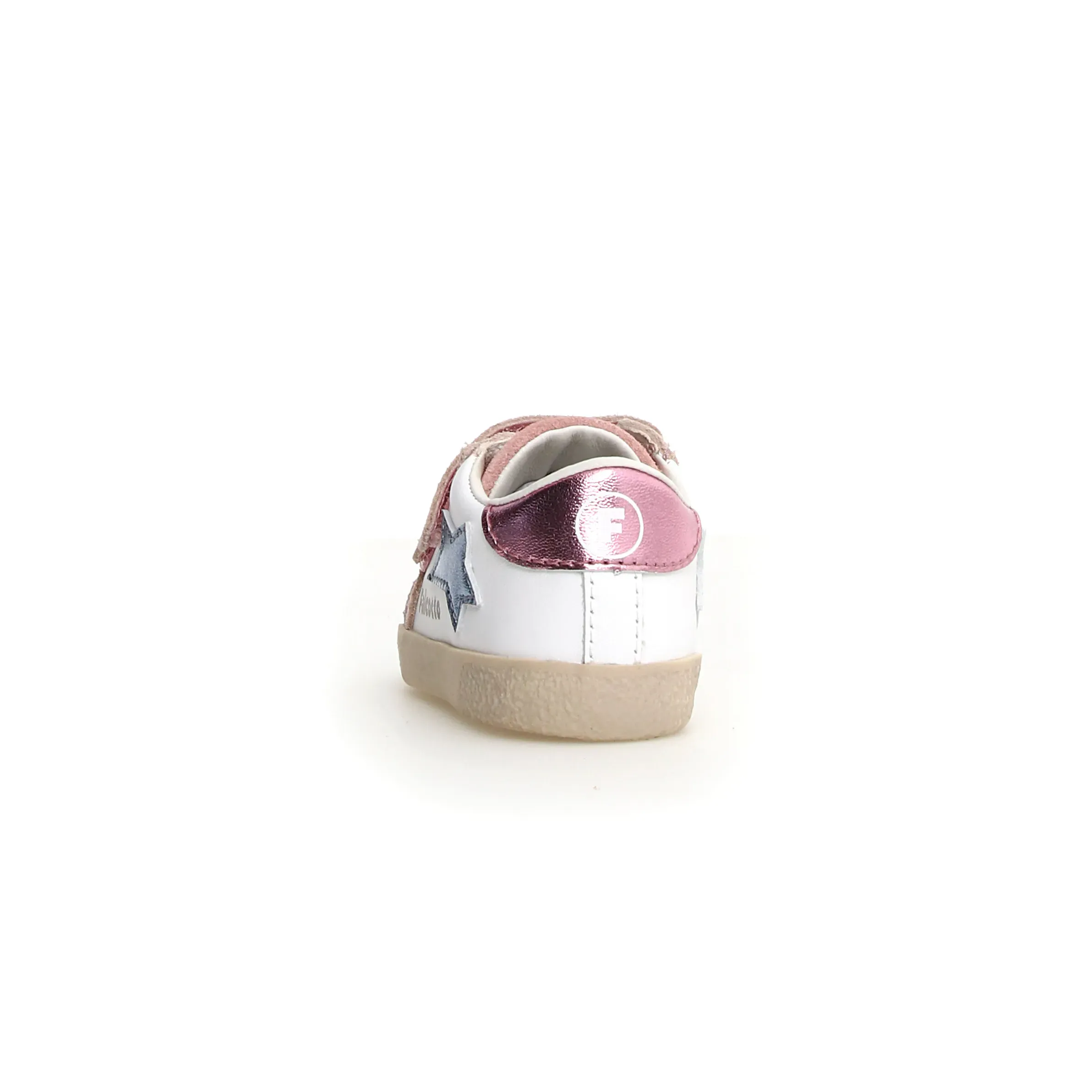 Charm Details Falcotto Girl's Alnoite 2 Vl Casual Shoes - Metallic Silver / White / Cipria