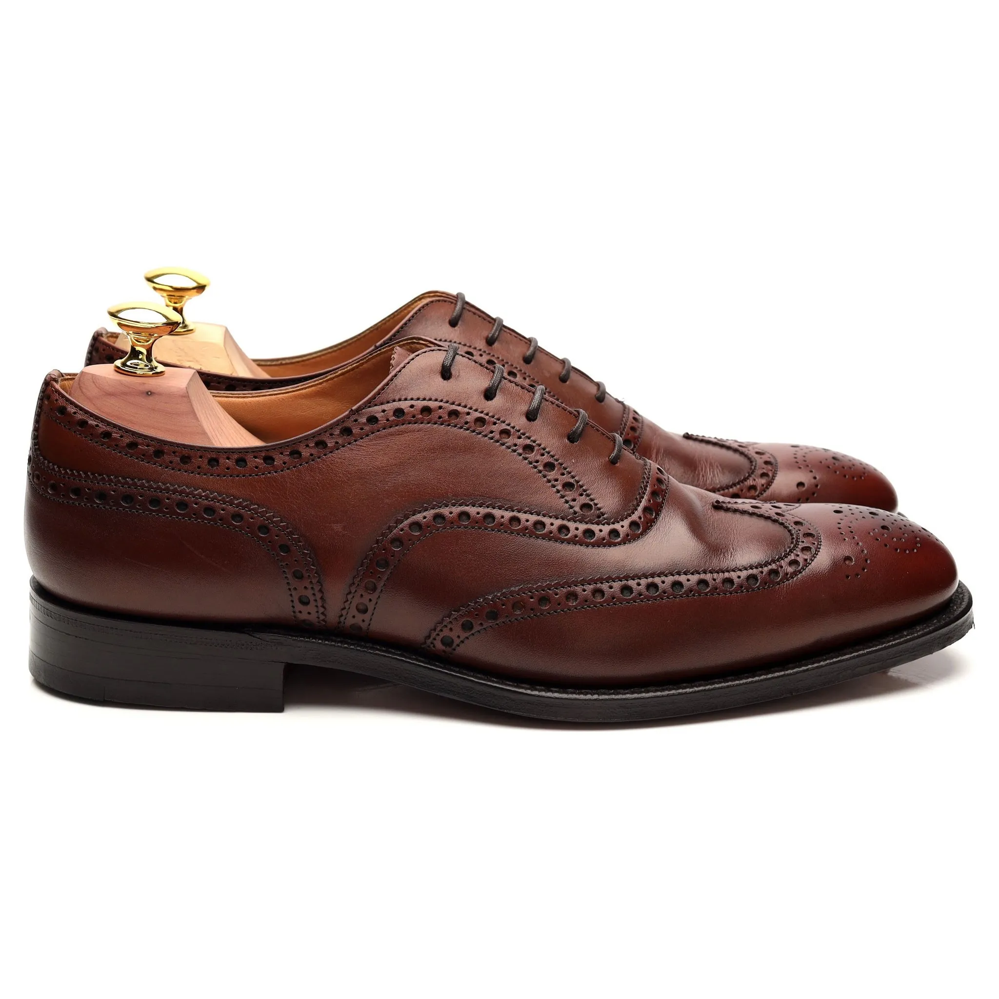 'Chetwynd' Brown Leather Oxford Brogues UK 7.5 F Comfortable Walk. Premium Quality