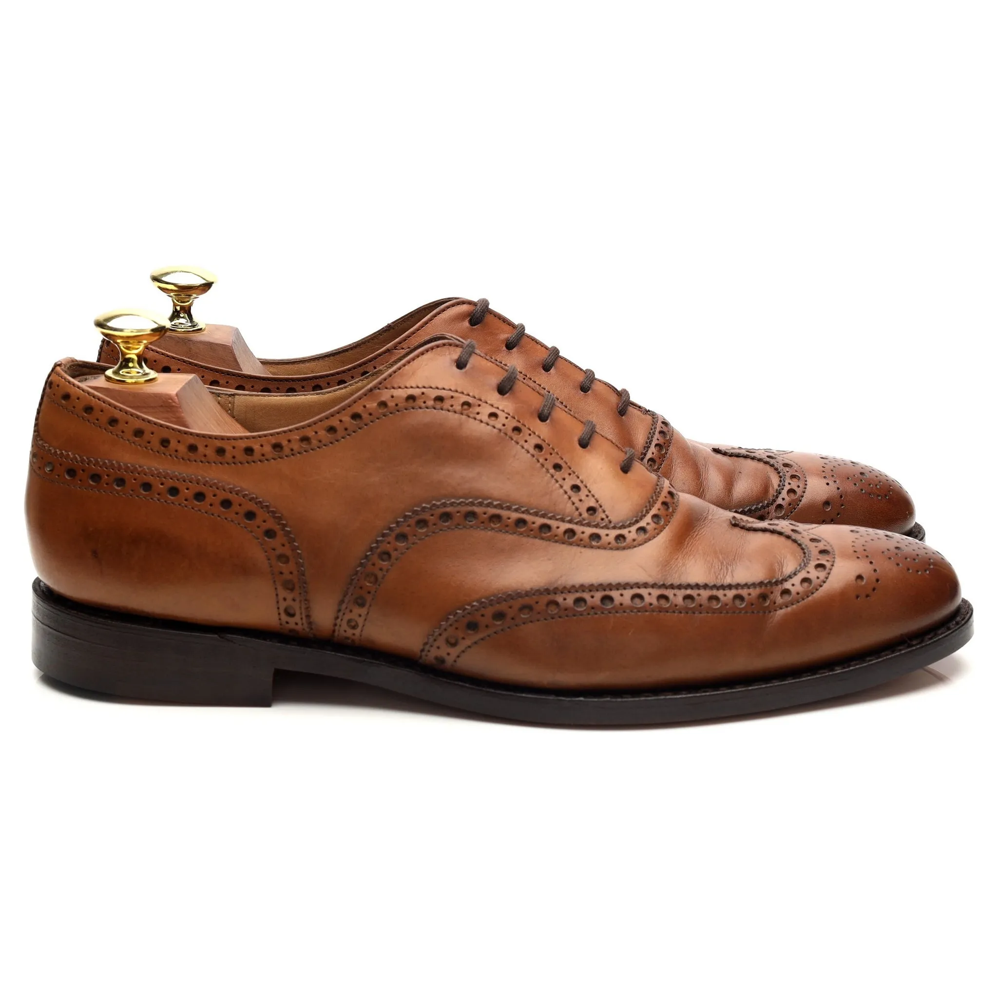 'Chetwynd' Brown Leather Oxford Brogues UK 8 F Quick Walk Shoes