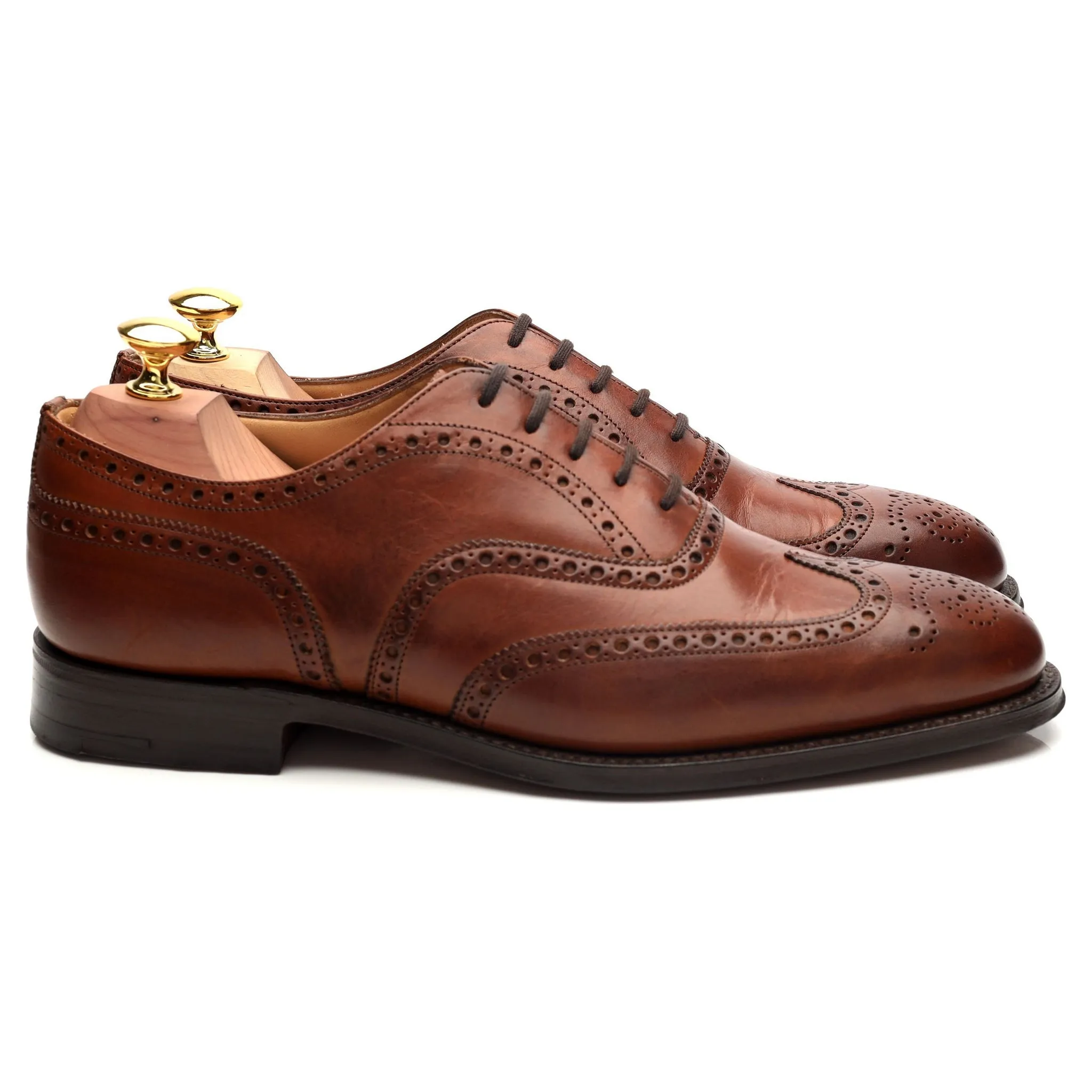 'Chetwynd' Tan Brown Leather Oxford Brogues UK 7 G Smart Walk