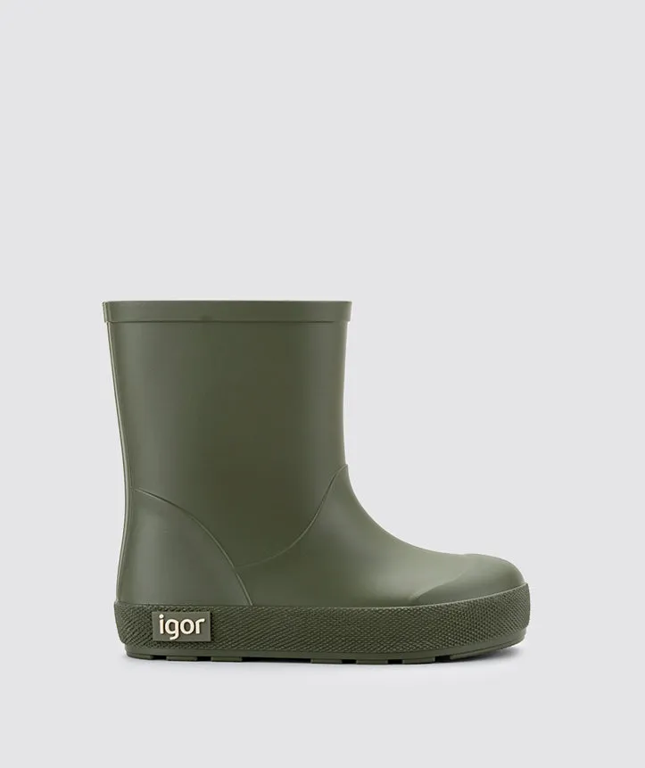 Chic Kids Igor Boy's and Girl's Yogi Rain Boots, Kaki