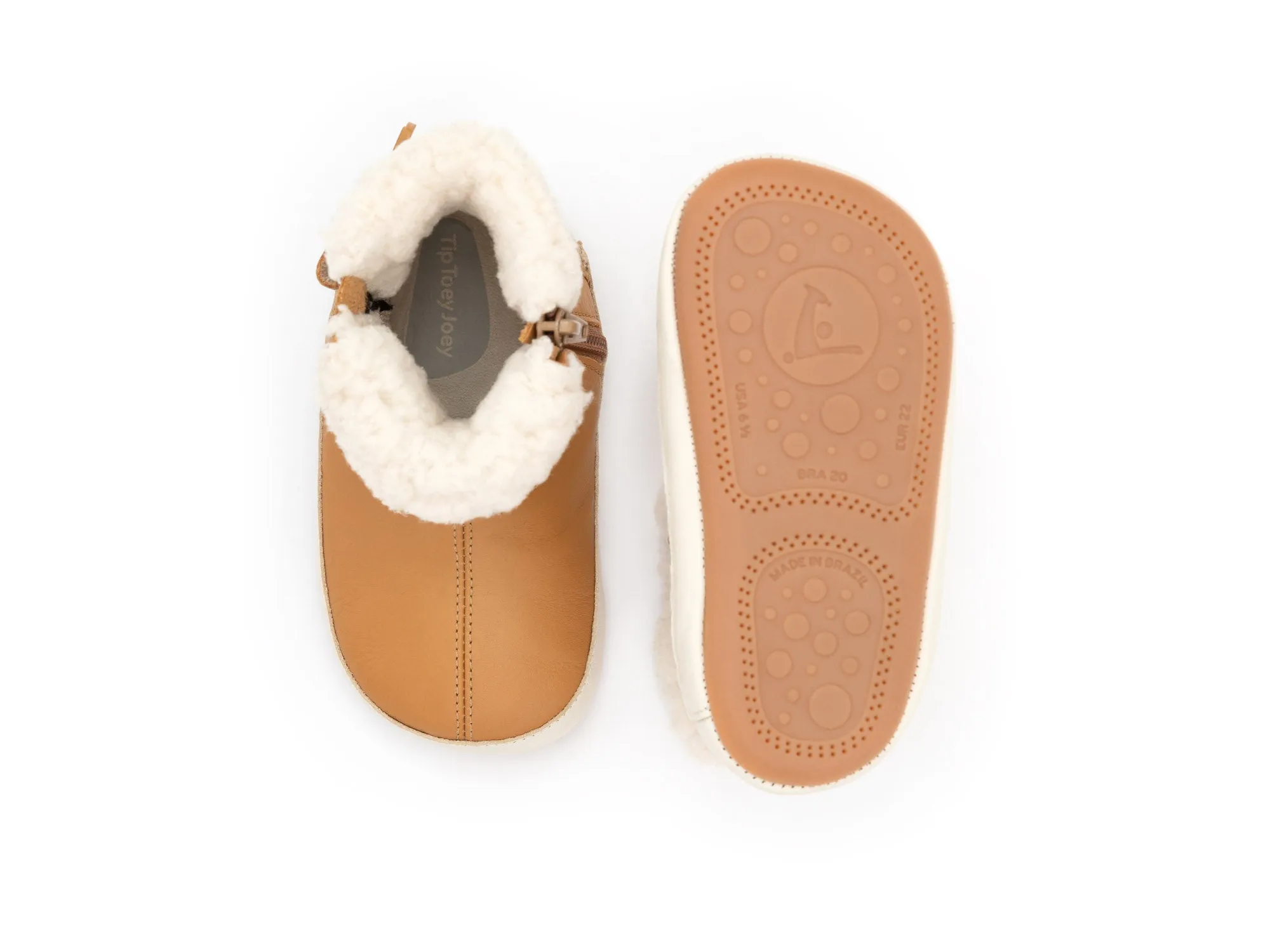 Chic Looks Tip Toey Joey Girl's and Boy's Dobby Boots - Hay / Tapioca