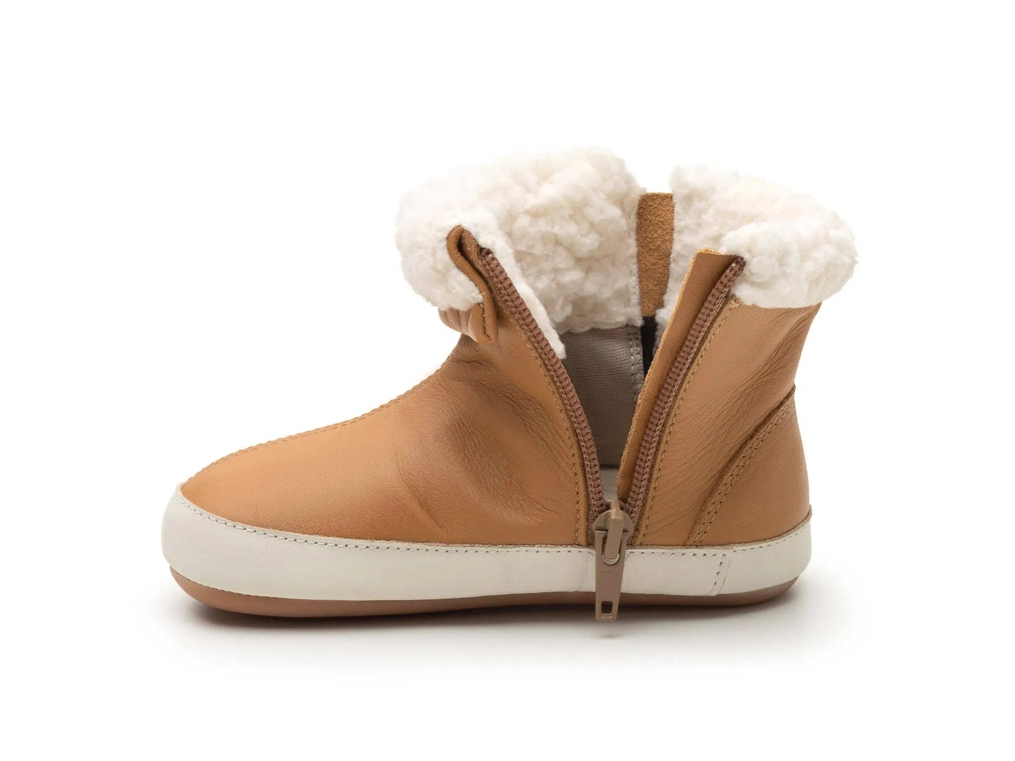 Chic Looks Tip Toey Joey Girl's and Boy's Dobby Boots - Hay / Tapioca