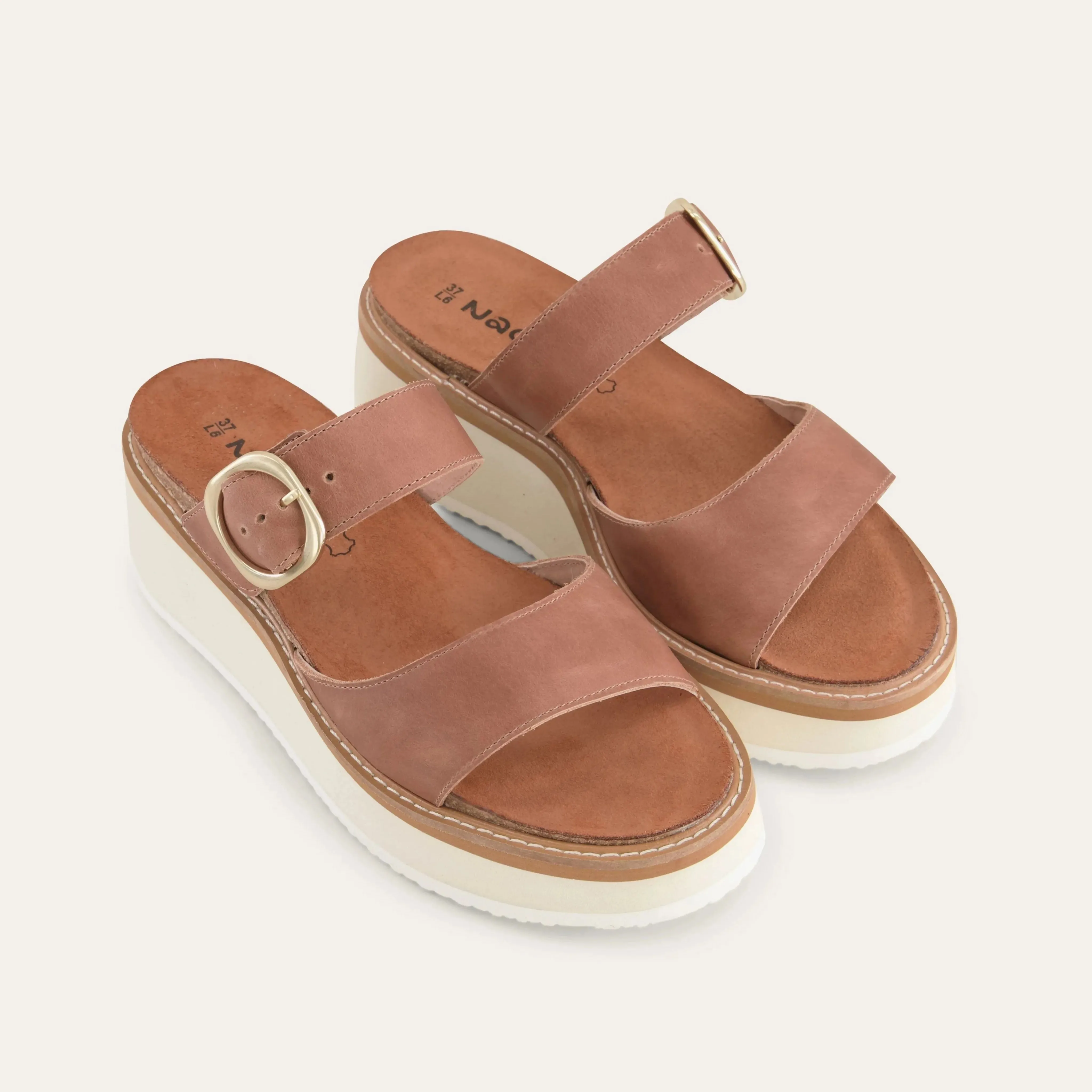 Chic Platform Heels NAOT HALVAH - LATTE