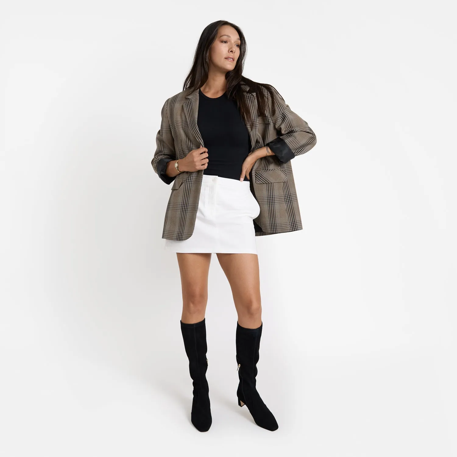 Chunky Heels Dakota Ltd Ed Knee High Boot | Black suede