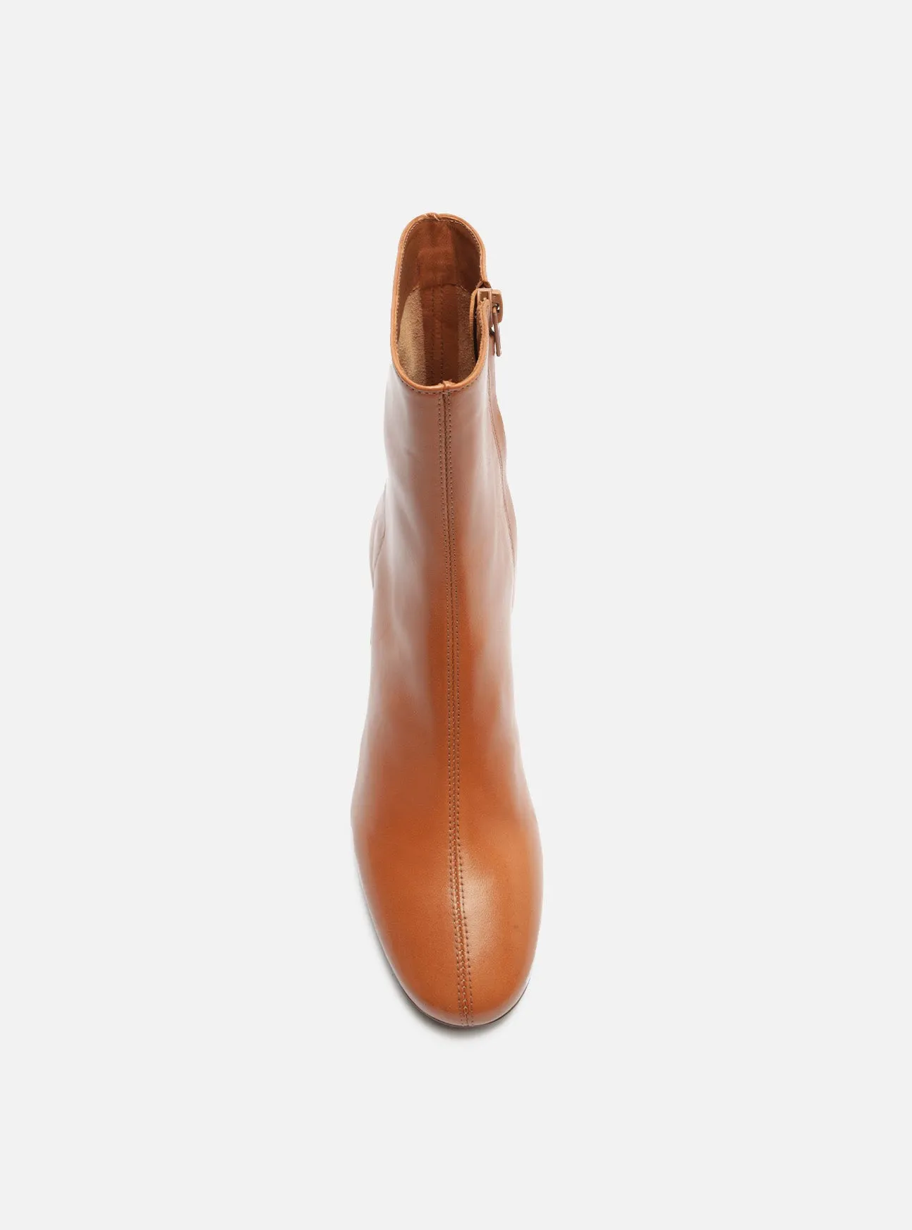 Chunky Heels Rebecca Leather Block Boot
