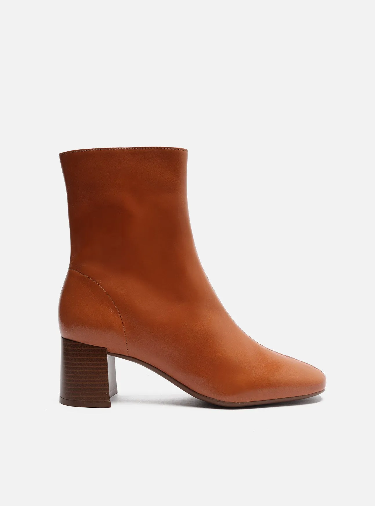 Chunky Heels Rebecca Leather Block Boot