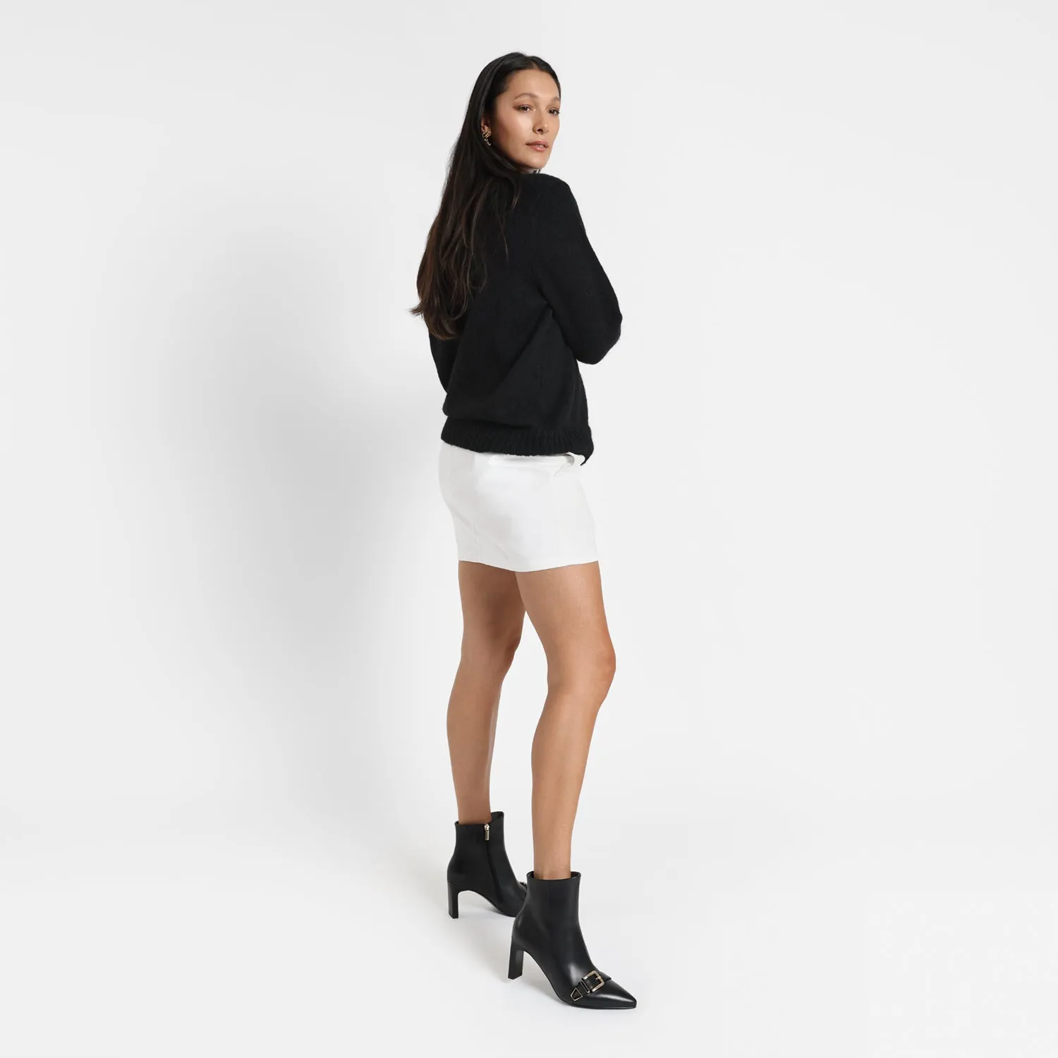 Chunky Wedges Rome Ltd Ed Ankle Boot | Black leather