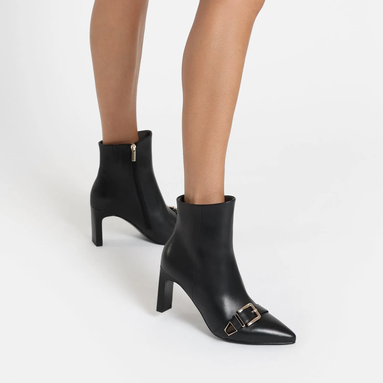 Chunky Wedges Rome Ltd Ed Ankle Boot | Black leather