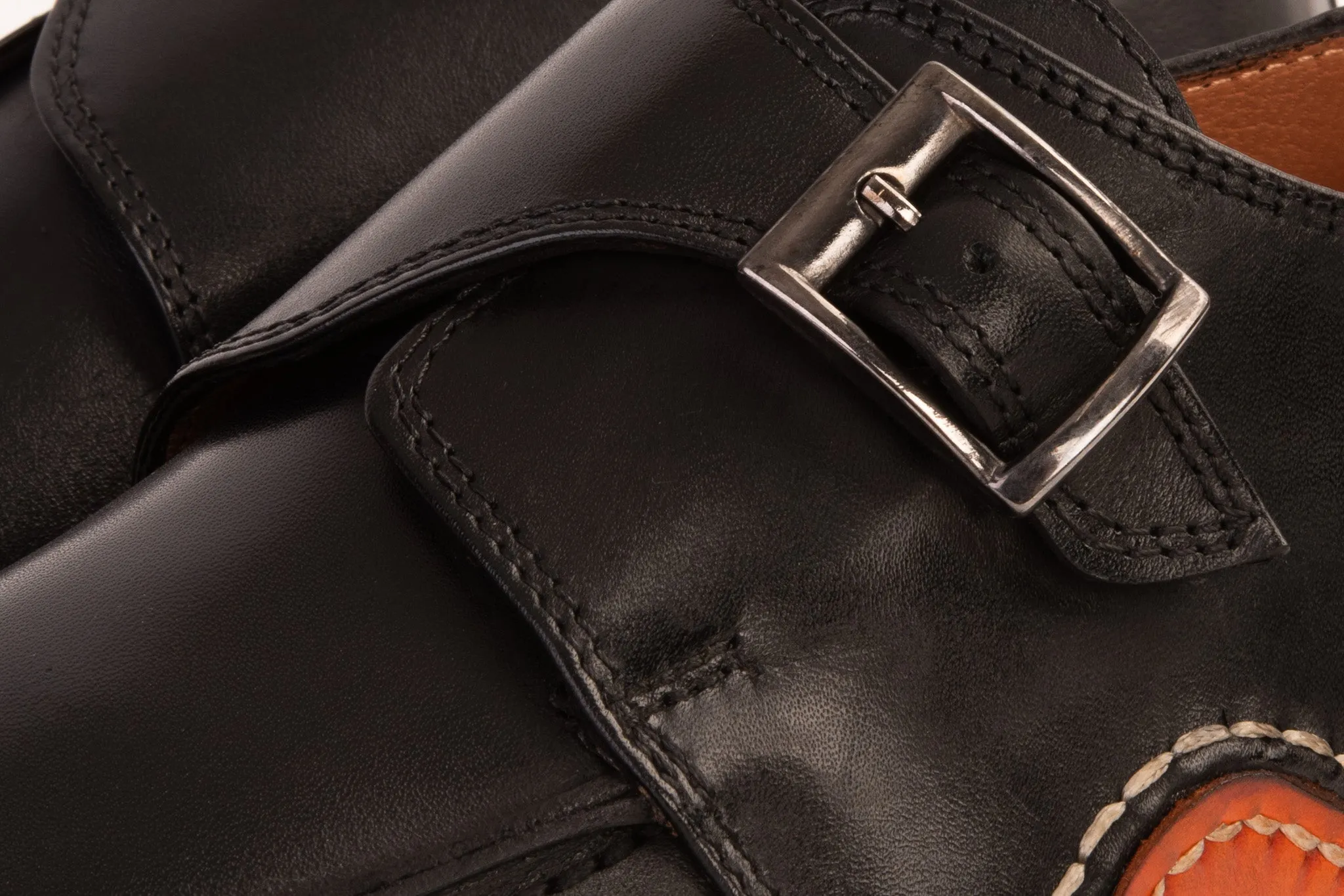 City-Walk The Hagrid Black Single Monk Strap Handmade Men Shoe