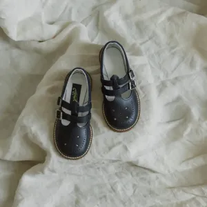 Slip - on kids' shoes Girls' clothing Claire T-Strap - Navy