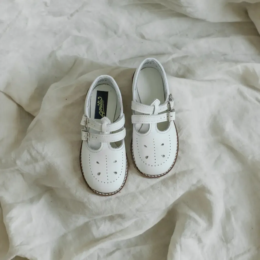 Claire T-Strap - White winter shoes