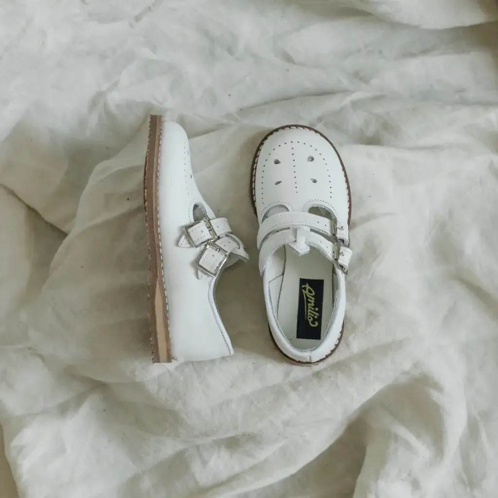 Claire T-Strap - White winter shoes