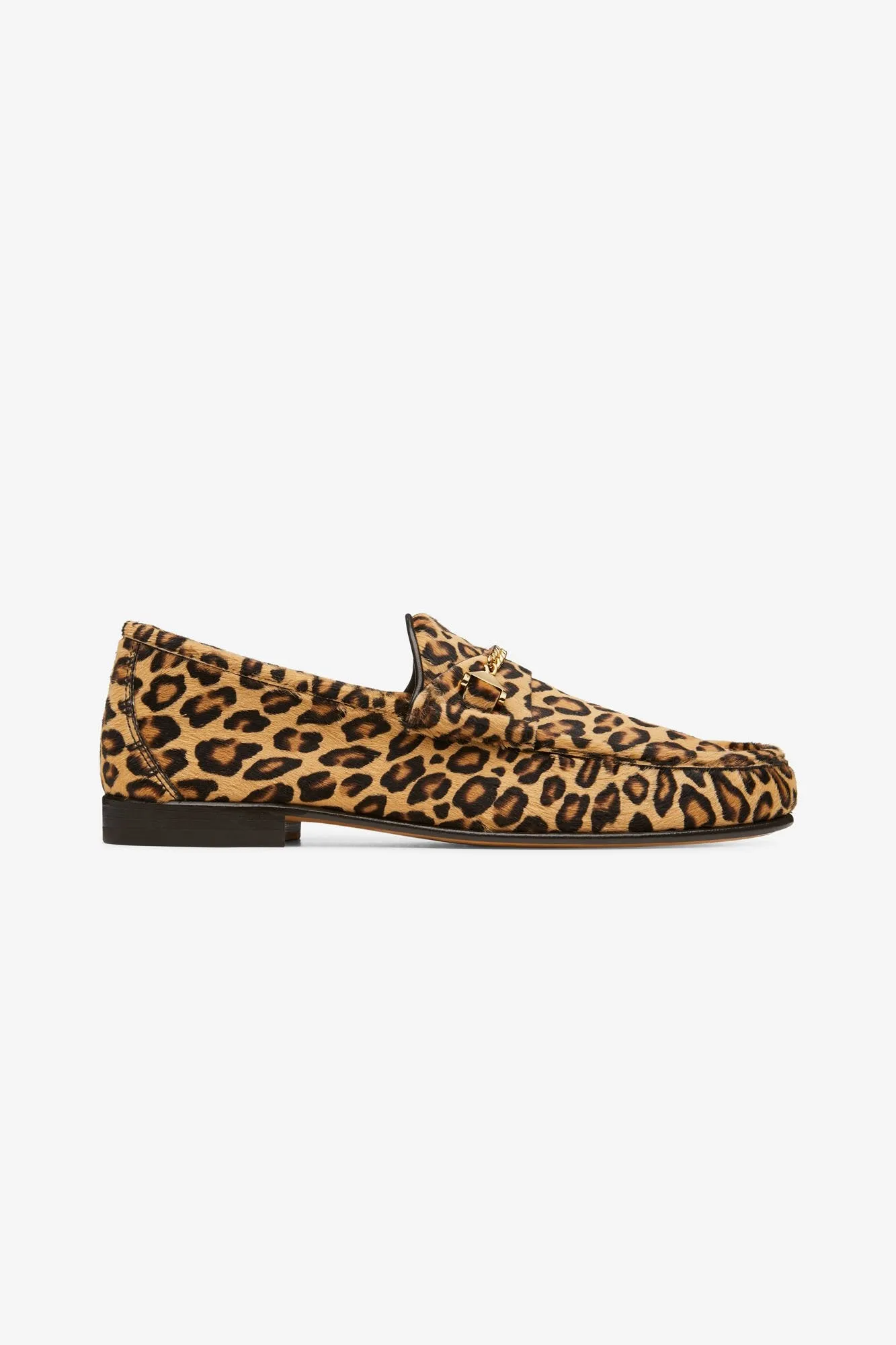 Classic Comfort Edge Mick Moccasin Leopard Pony Hair