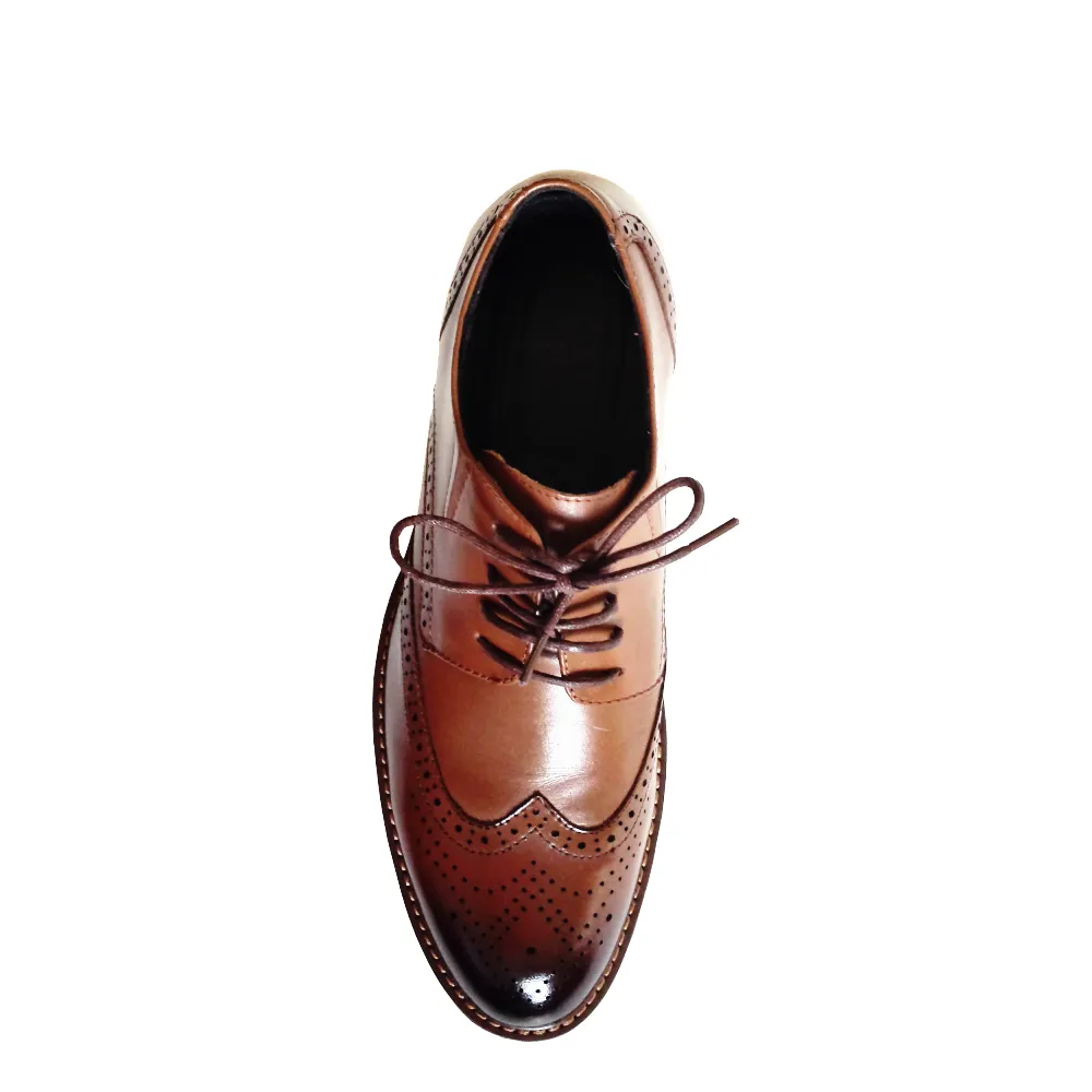 Classic Fit The Wingtip Commanders in Coffee Brown