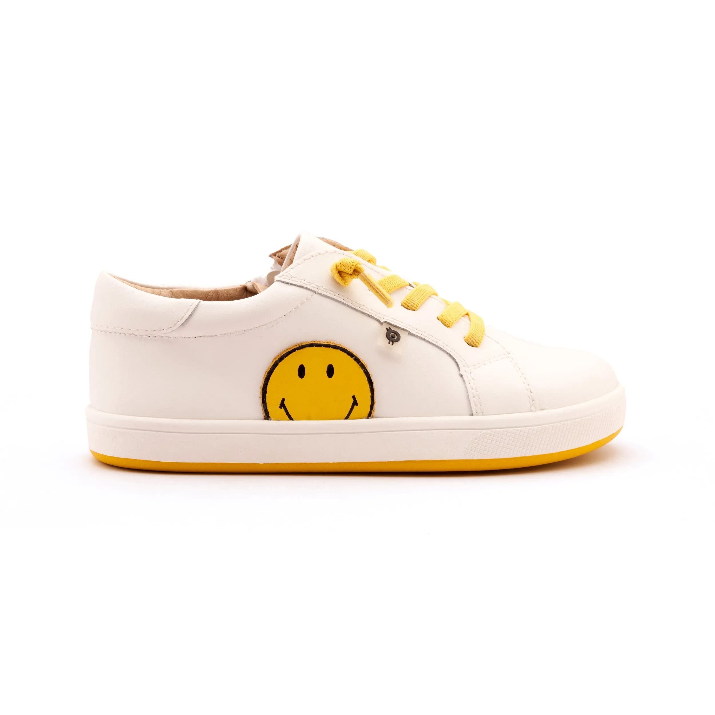 Classic Kids Old Soles Boy's and Girl's Smiley Jumpa Casual Shoes - Snow / Yellow