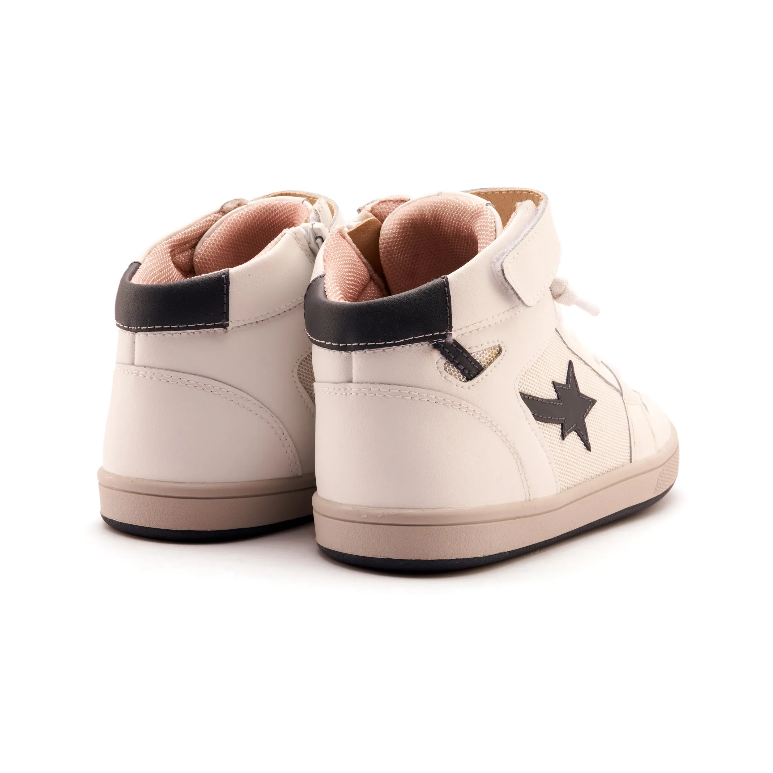 Classic Kids Old Soles Boy's and Girl's Team Sport Casual Shoes - Snow / Navy / Gris