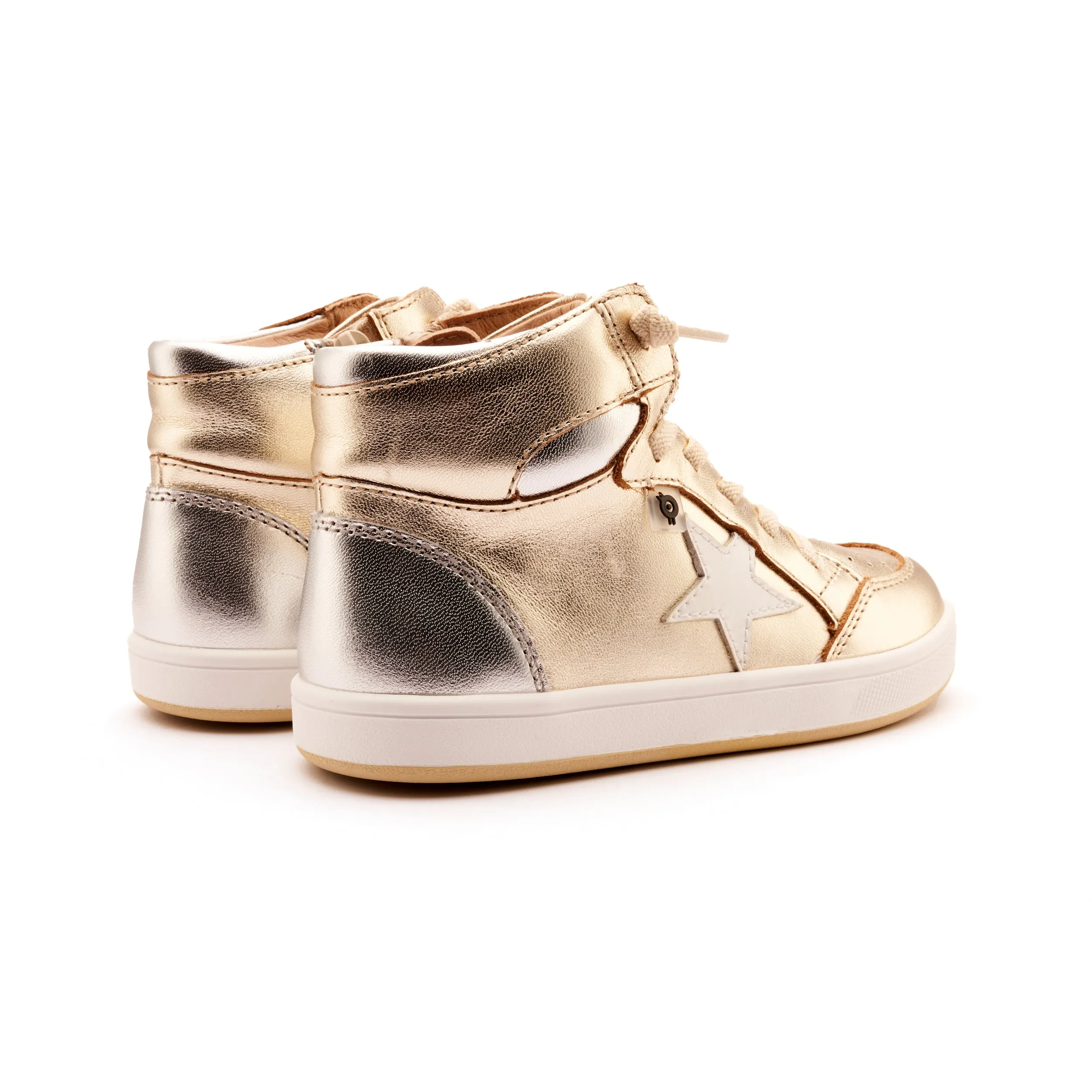 Classic Styles Old Soles Boy's and Girl's Starling Casual Shoes - Gold / Silver / Nacardo Blanco