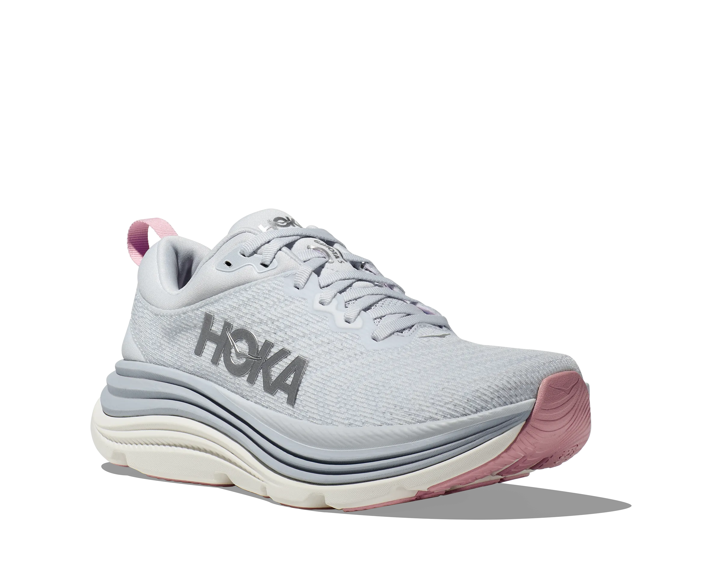 Clean Aesthetic HOKA ONE ONE GAVIOTA 5 - GREY & PINK - 1134235SCP