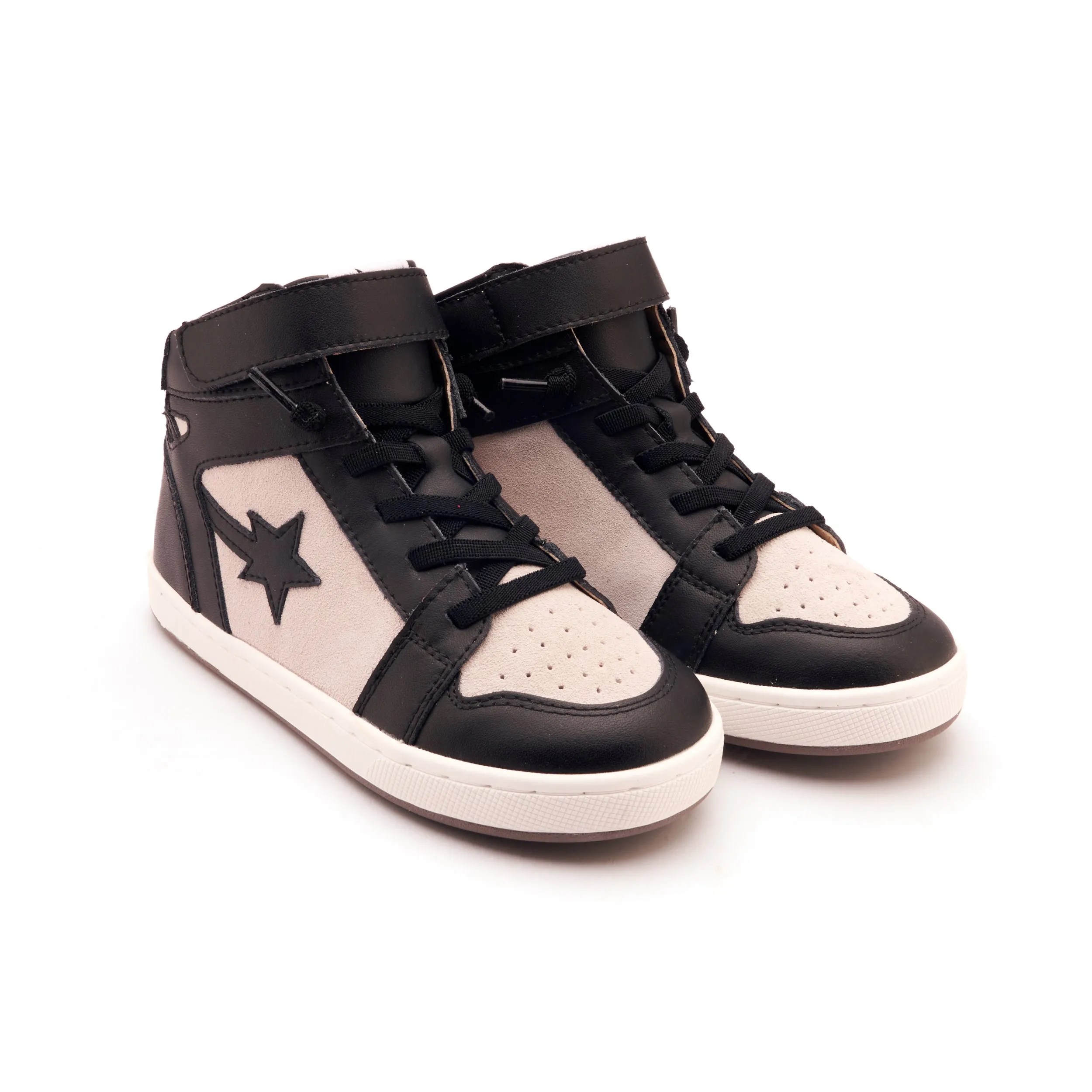 Clogs Old Soles Boy's and Girl's Galactica Casual Shoes - Black / Light Grey Suede