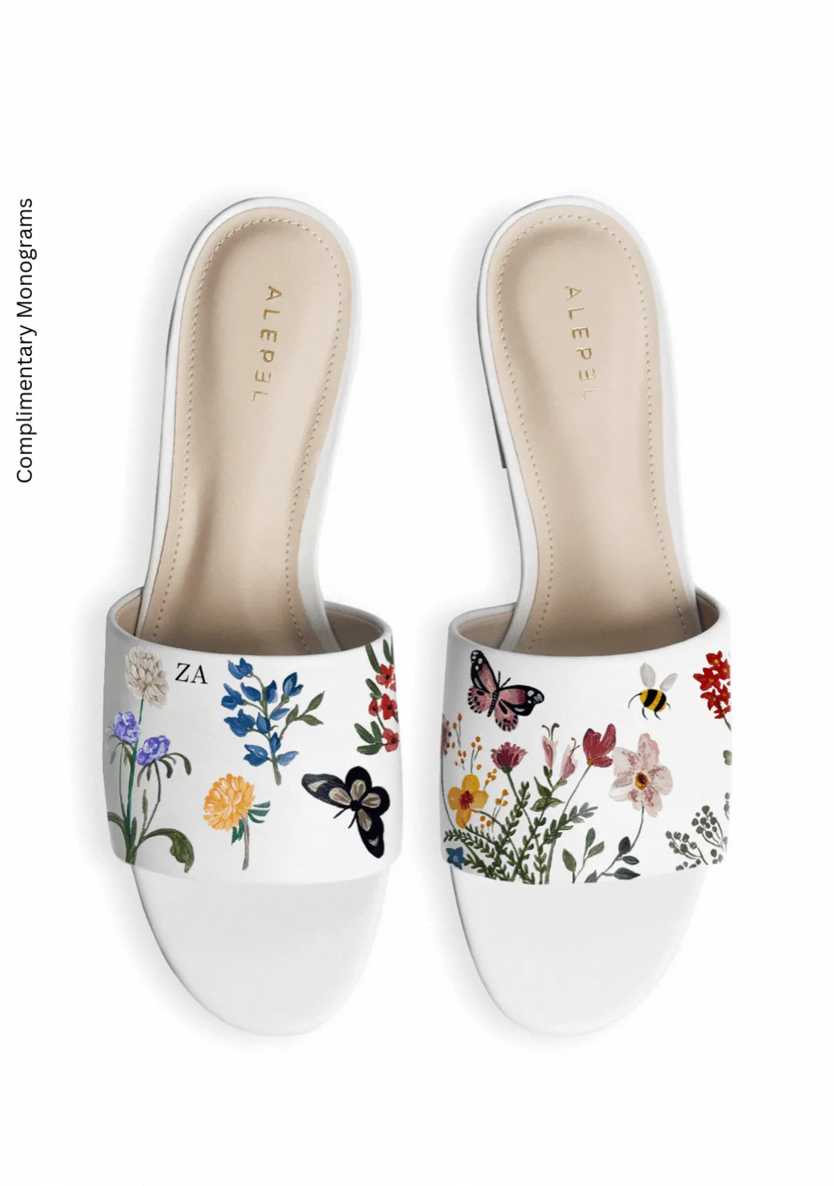 Comfort Base Pressed Flowers White Slide