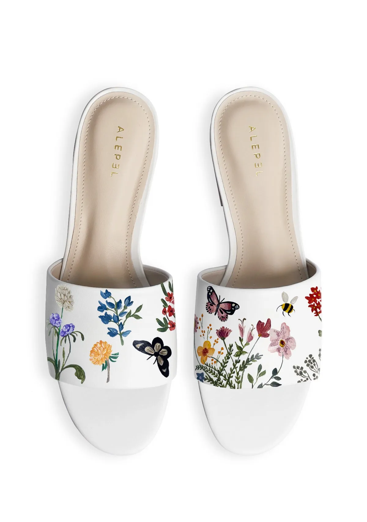 Comfort Base Pressed Flowers White Slide