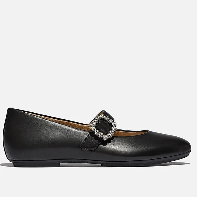 FITFLOP DELICATO CRYSTAL-BUCKLE MARY JANE - BLACK Arch support