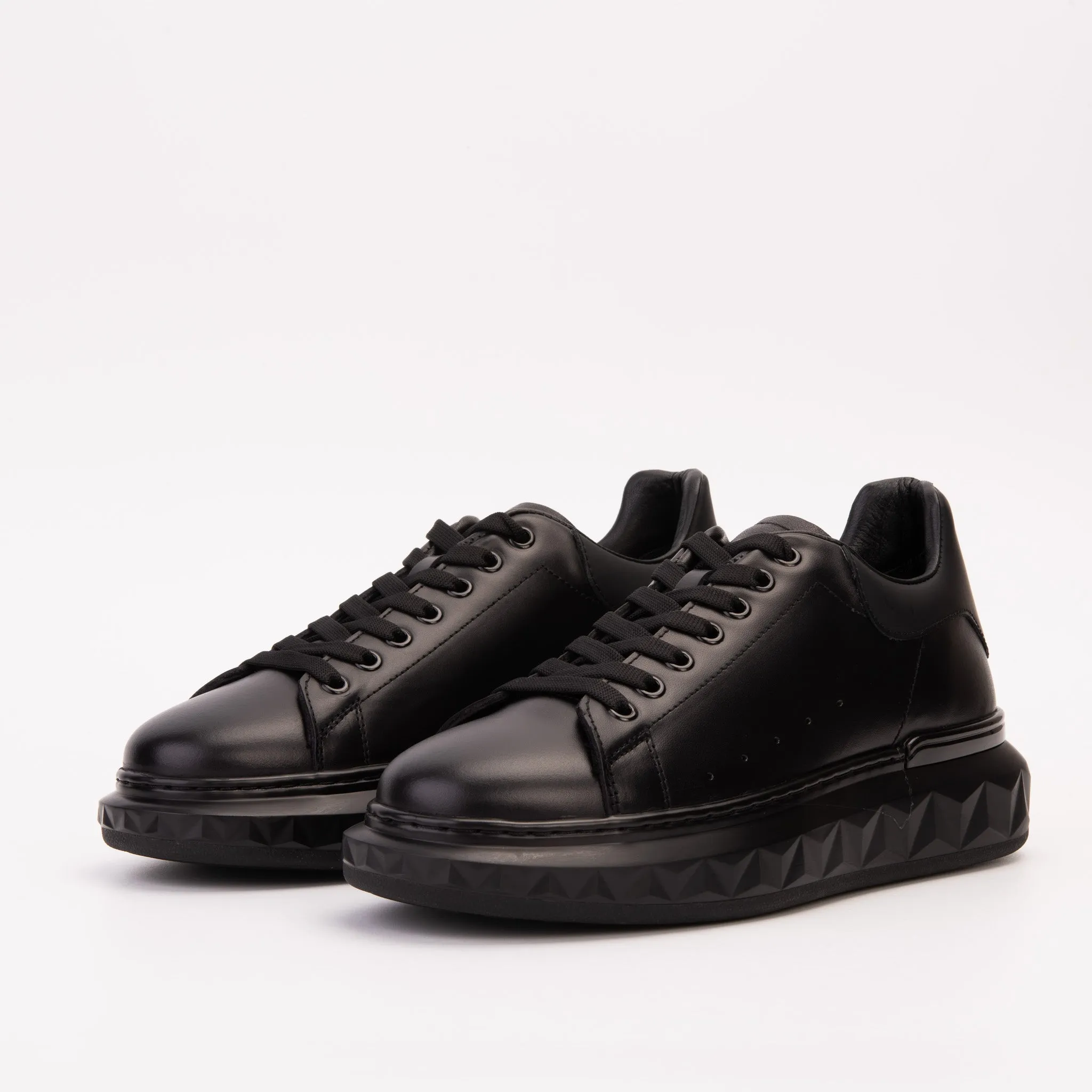 Comfort footbed The Linq   Black Leather Men Sneaker