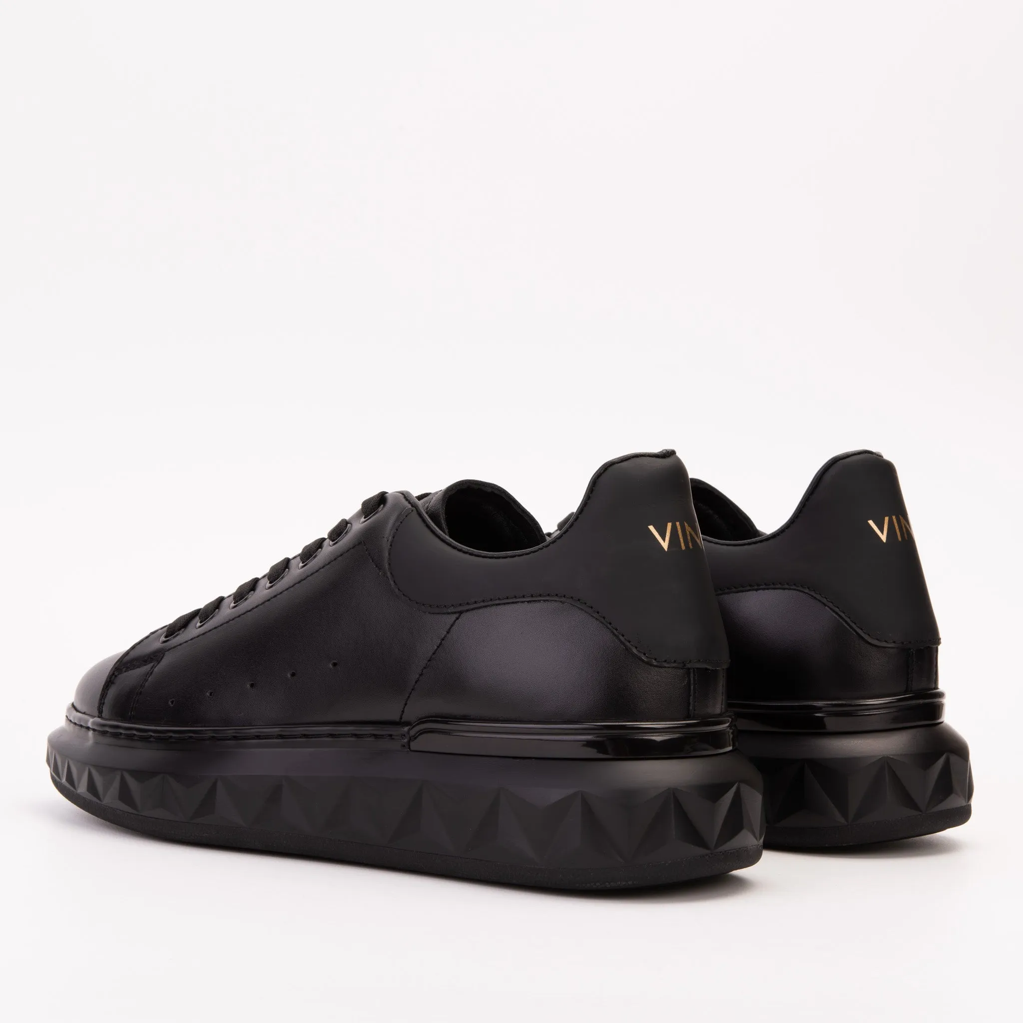Comfort footbed The Linq   Black Leather Men Sneaker