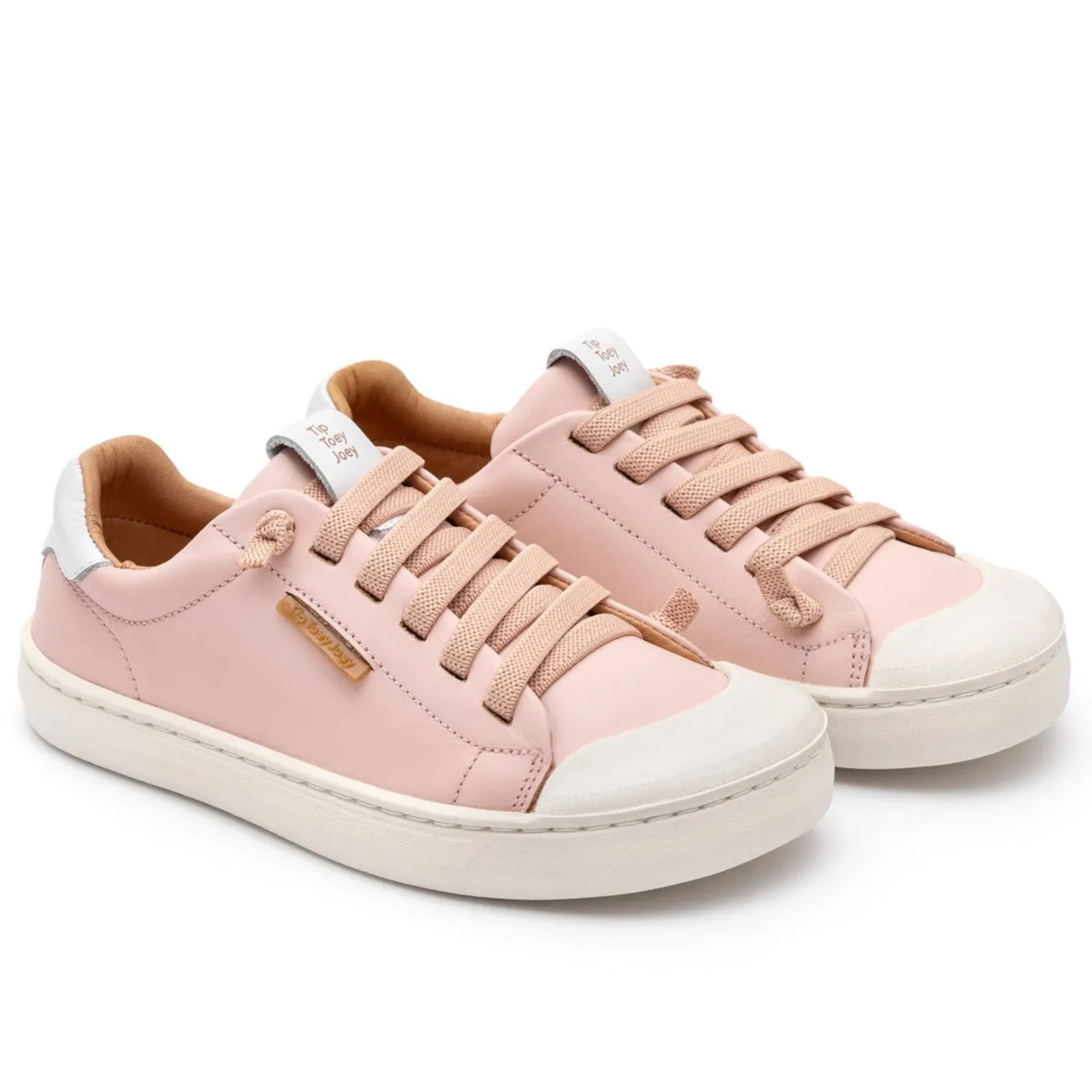 Comfort Footwear Tip Toey Joey Girl's Volt Sneakers - Blossom Pink / White