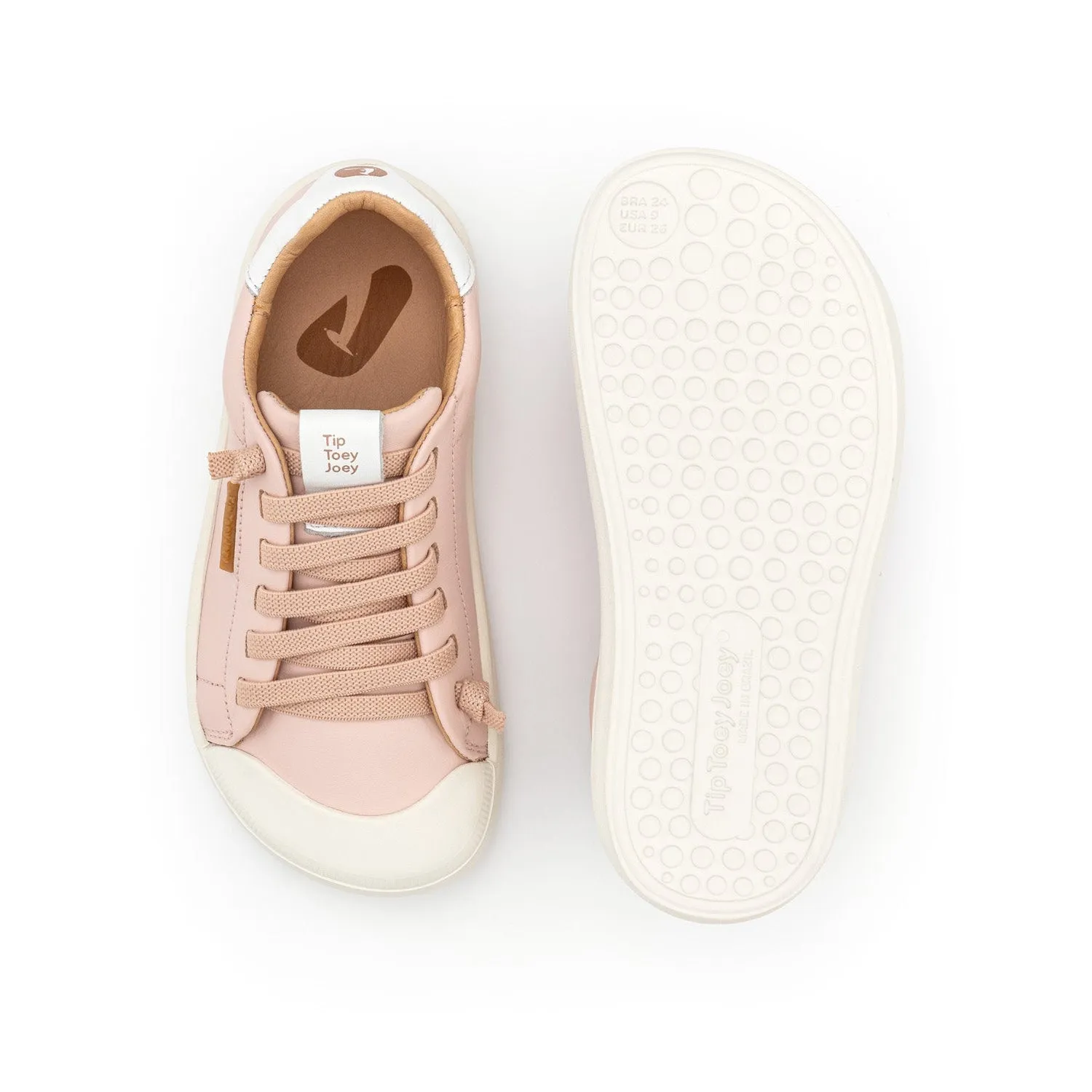 Comfort Footwear Tip Toey Joey Girl's Volt Sneakers - Blossom Pink / White