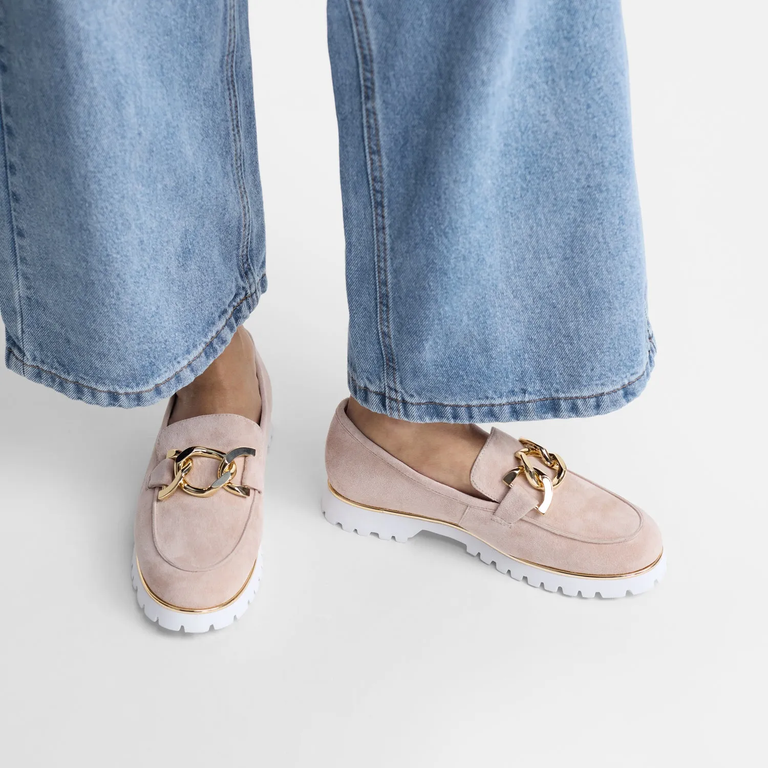 Comfort Journey Diago Loafer | Nude suede