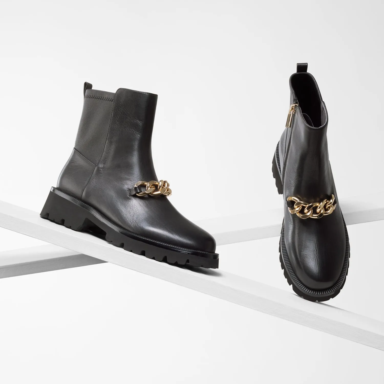Sturdy Construction Jimmy Ltd Ed Ankle Boot | Black leather