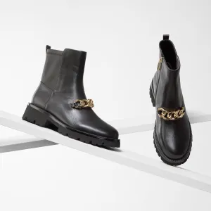 Sturdy Construction Jimmy Ltd Ed Ankle Boot | Black leather