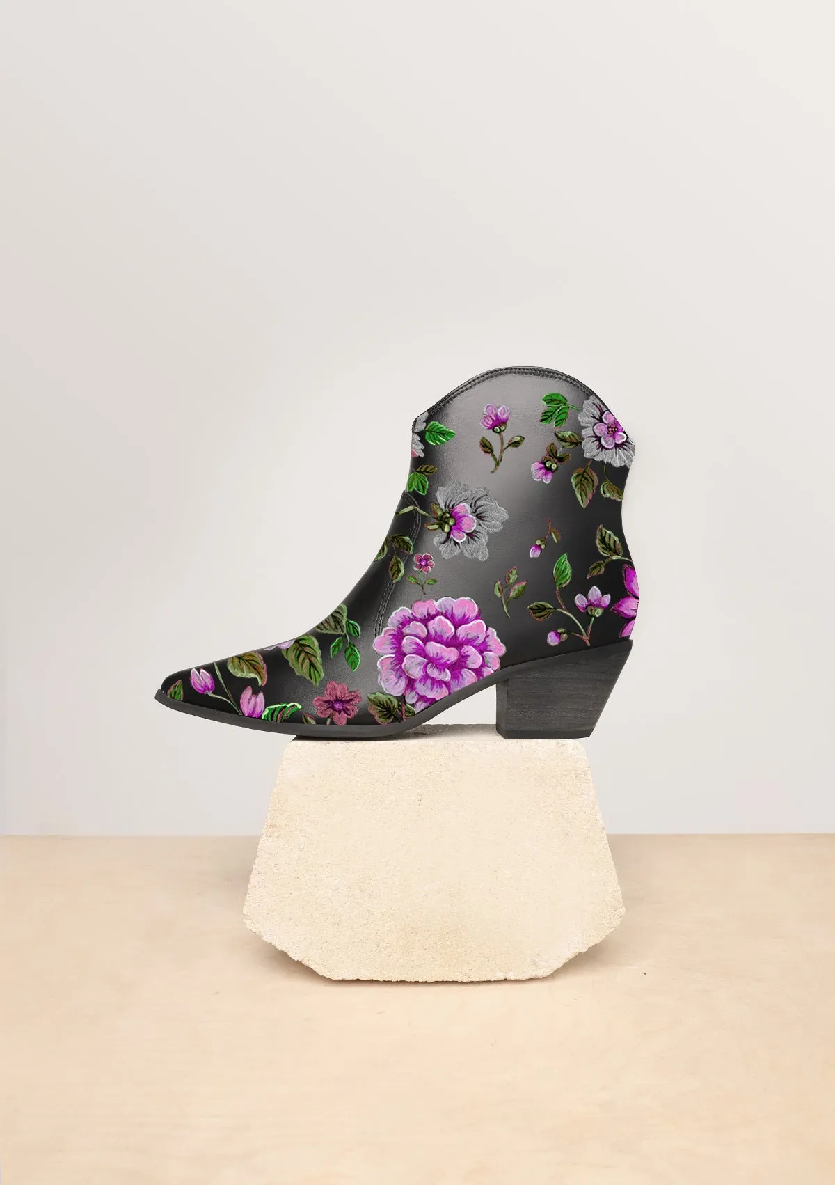 Comfort support Black Cowboy Boot Custom Design
