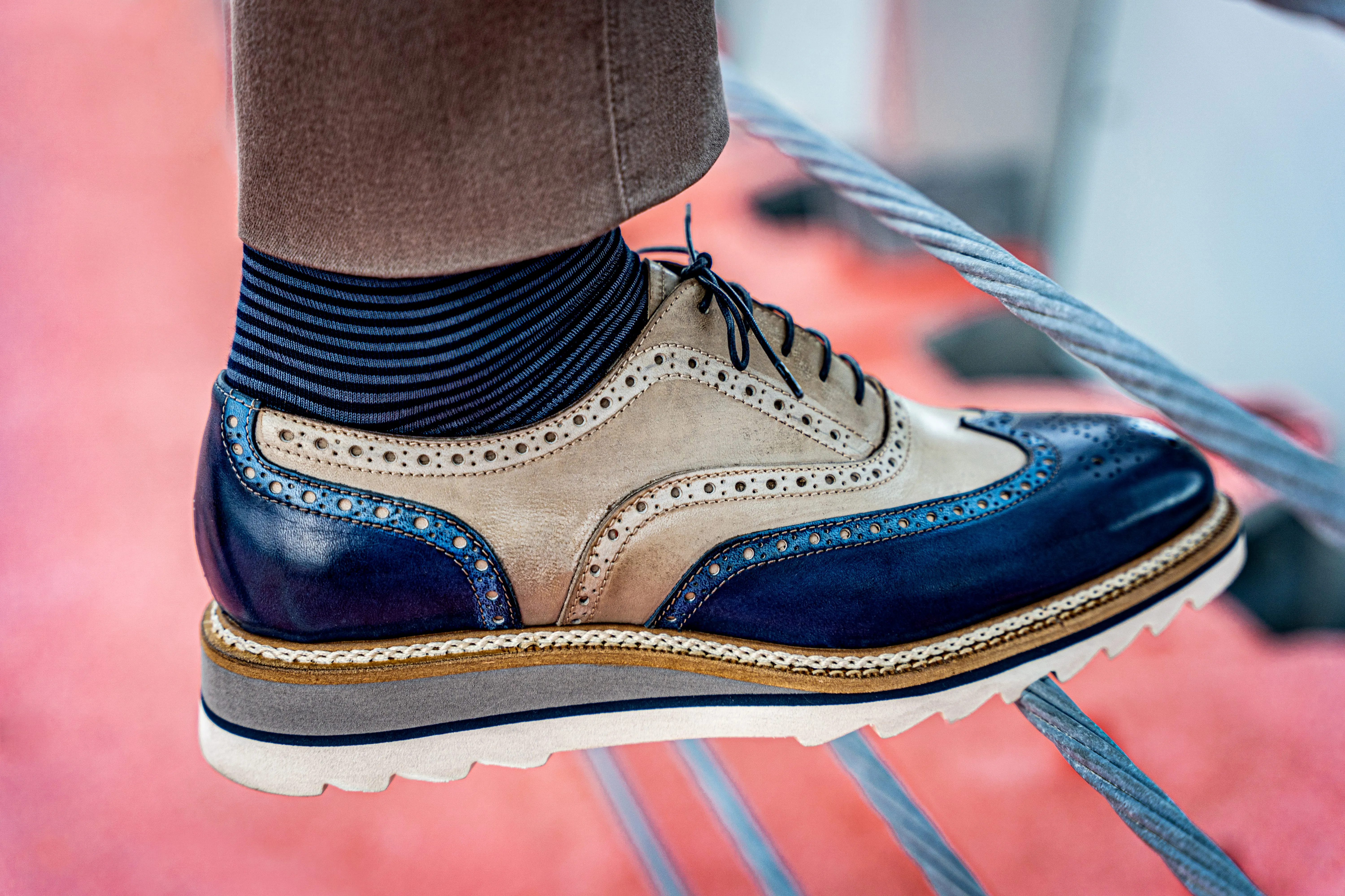 Comfort Wingtip AMBERES CRUST PAVONE FUMO