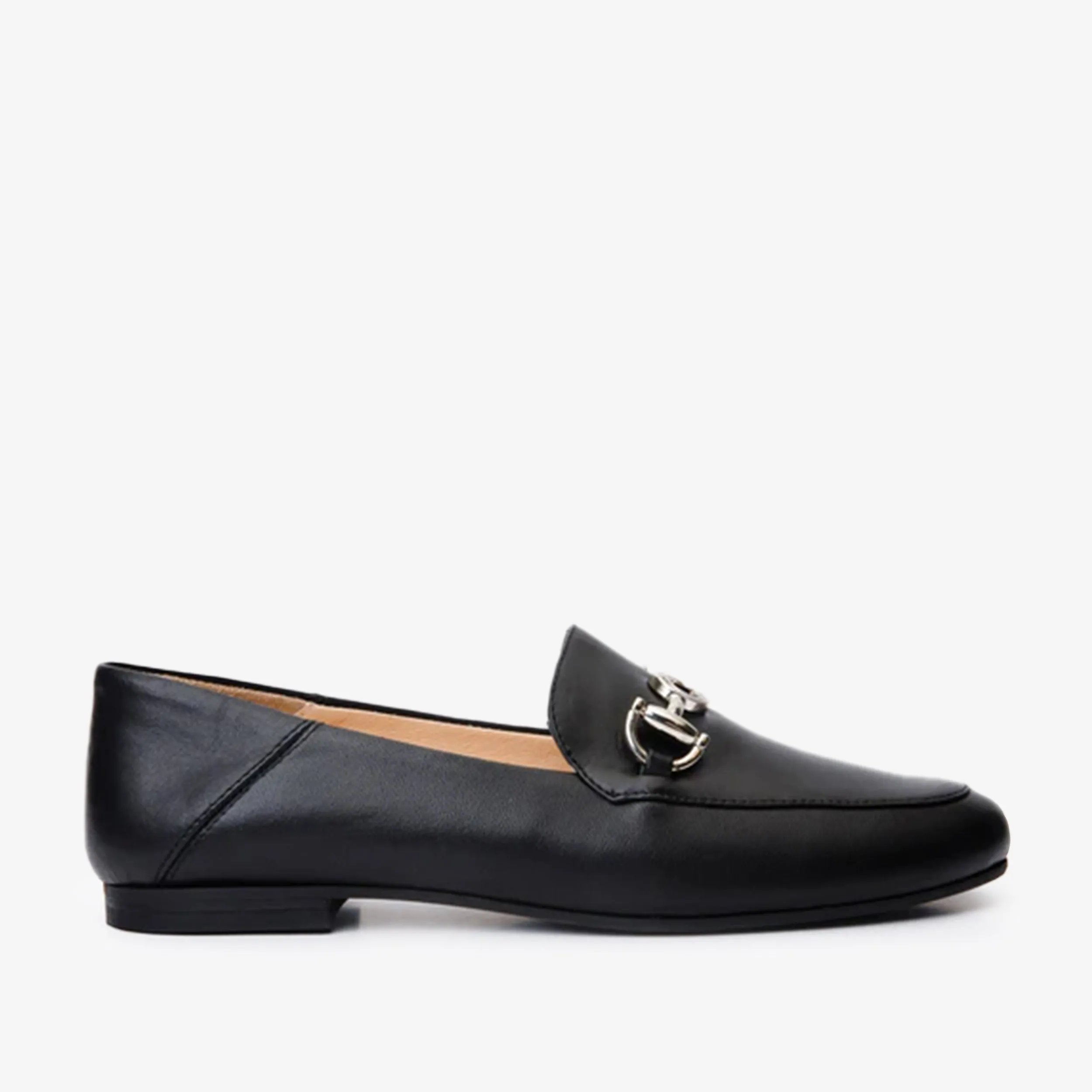 Comfortable Cushion Luanda Black Leather Women Flat Shoe