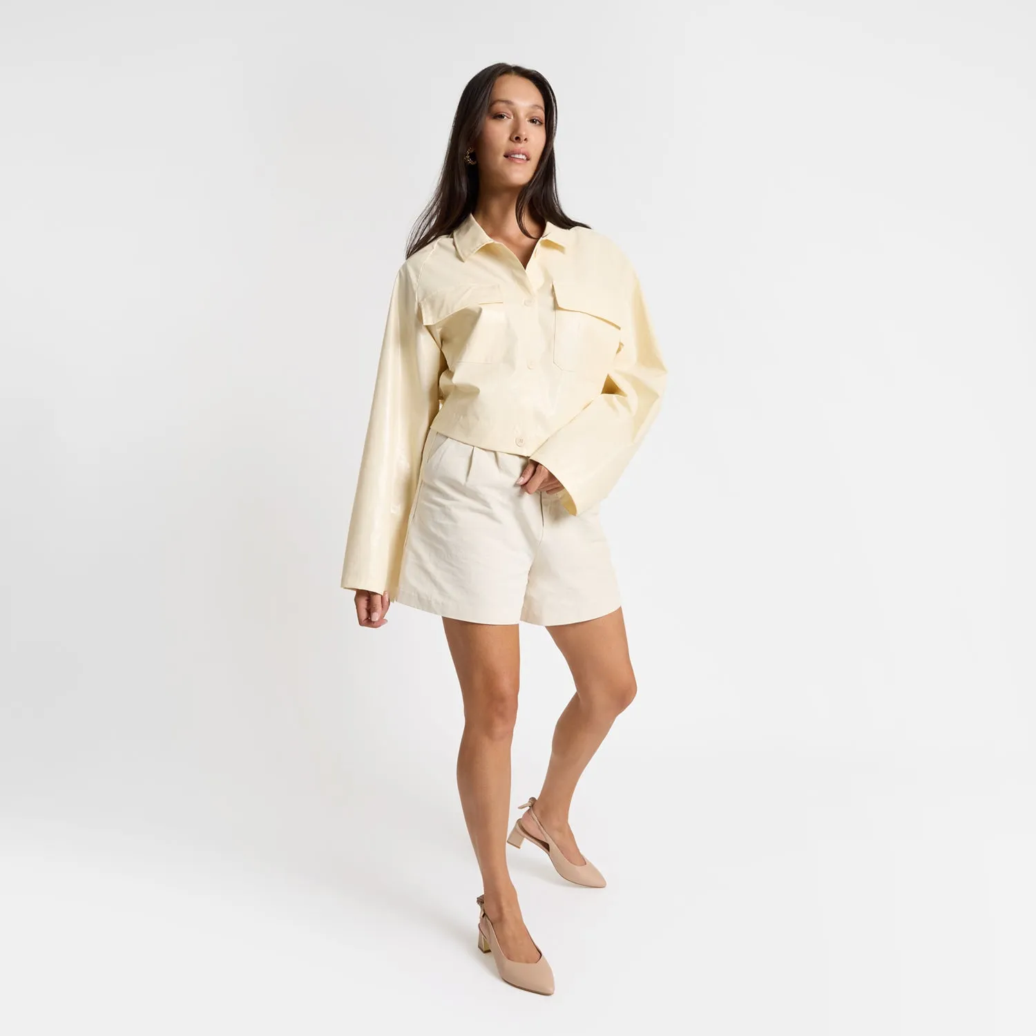 Comfy Wedges Hudson Slingback Heel | Nude leather