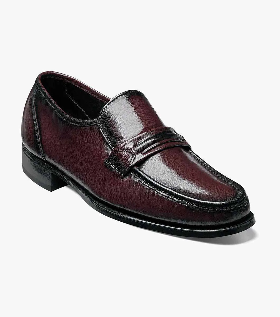 Como Moc Toe Strap Loafer-Black Cherry | Florsheim Elegant Line