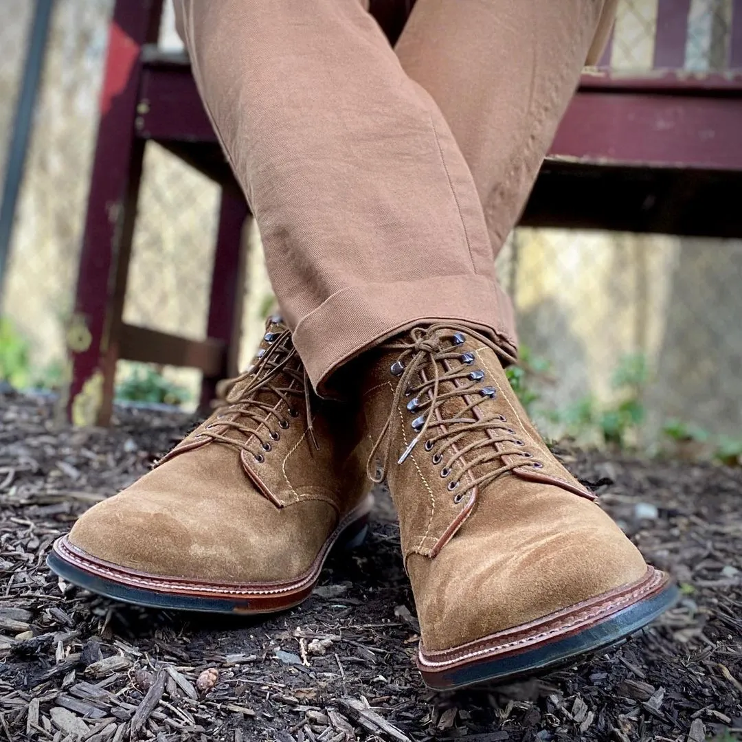 Subtle Lines 4511HC - Plain Toe Boot in Snuff Suede