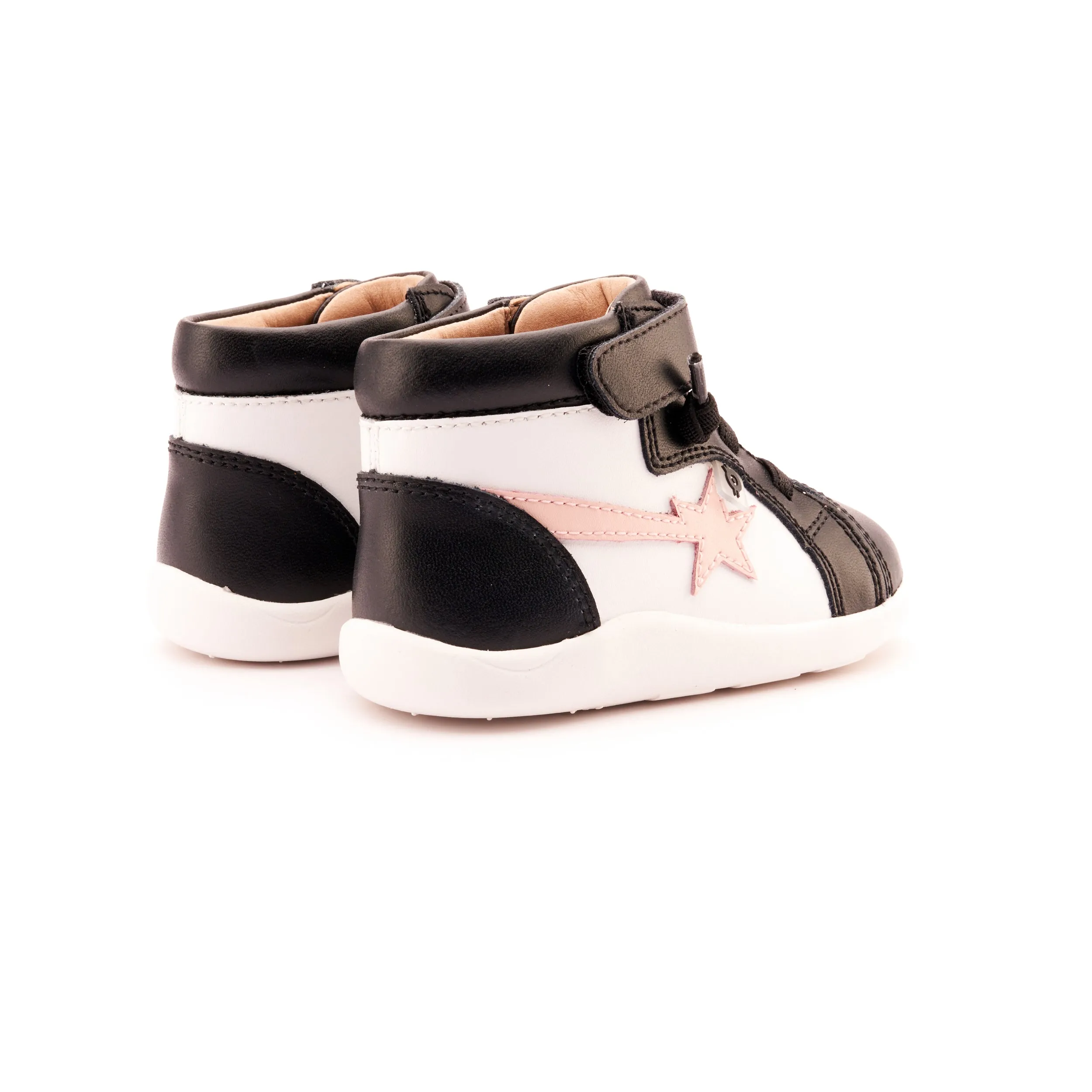 Cool Kids Old Soles Girl's 8046 Ground Team Casual Shoes - Snow / Powder Pink / Black