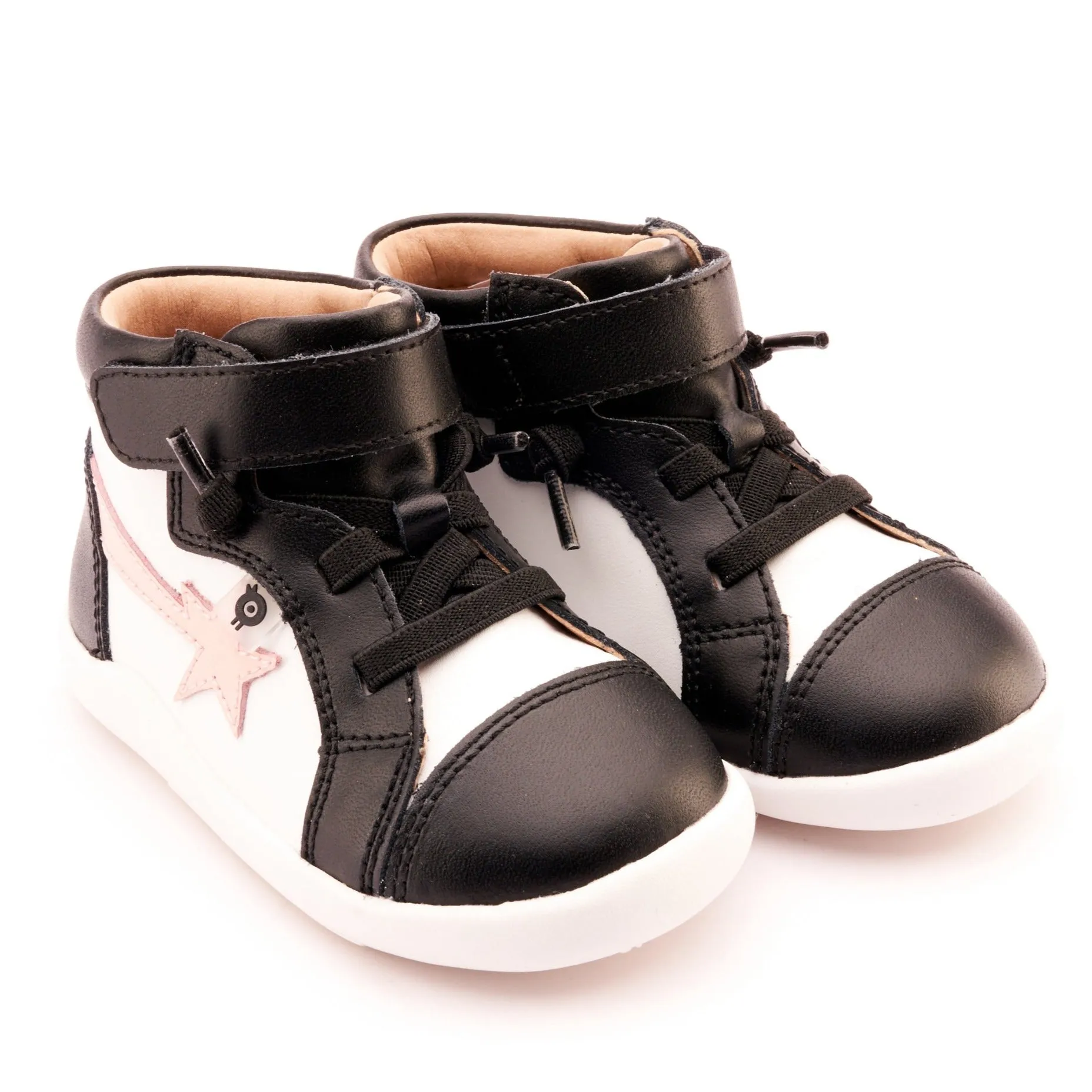 Cool Kids Old Soles Girl's 8046 Ground Team Casual Shoes - Snow / Powder Pink / Black