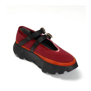 4CCCCEES TURA BALLET - BURGUNDY RED Sporty Style Timeless Chic
