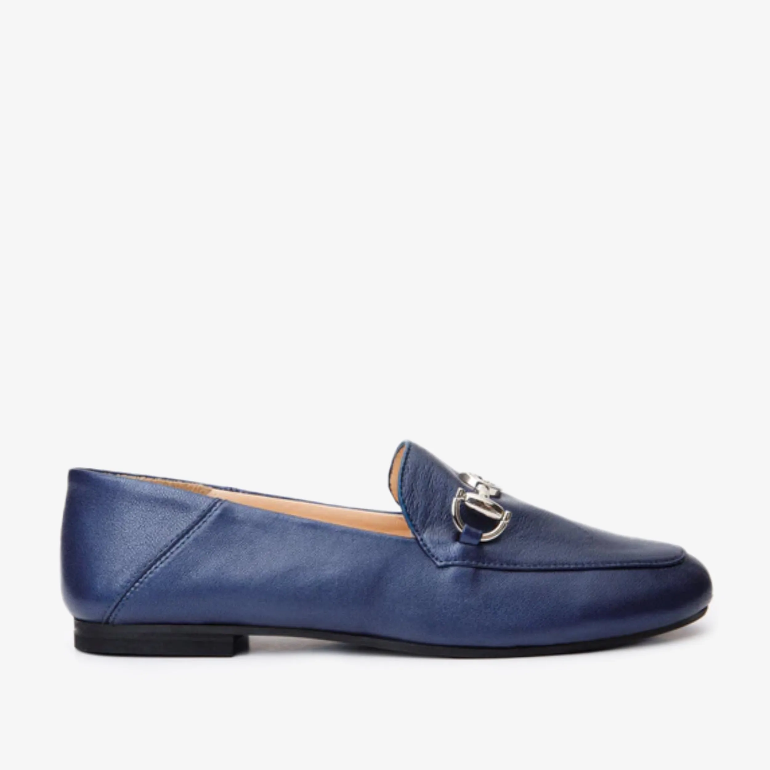 Cozy Comfort Luanda Navy Blue Leather Women Flat Shoe