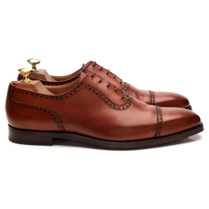 'Westbourne' Tan Brown Leather Oxford Brogues UK 7.5 E Comfort Walking Shoes Reliable Comfort