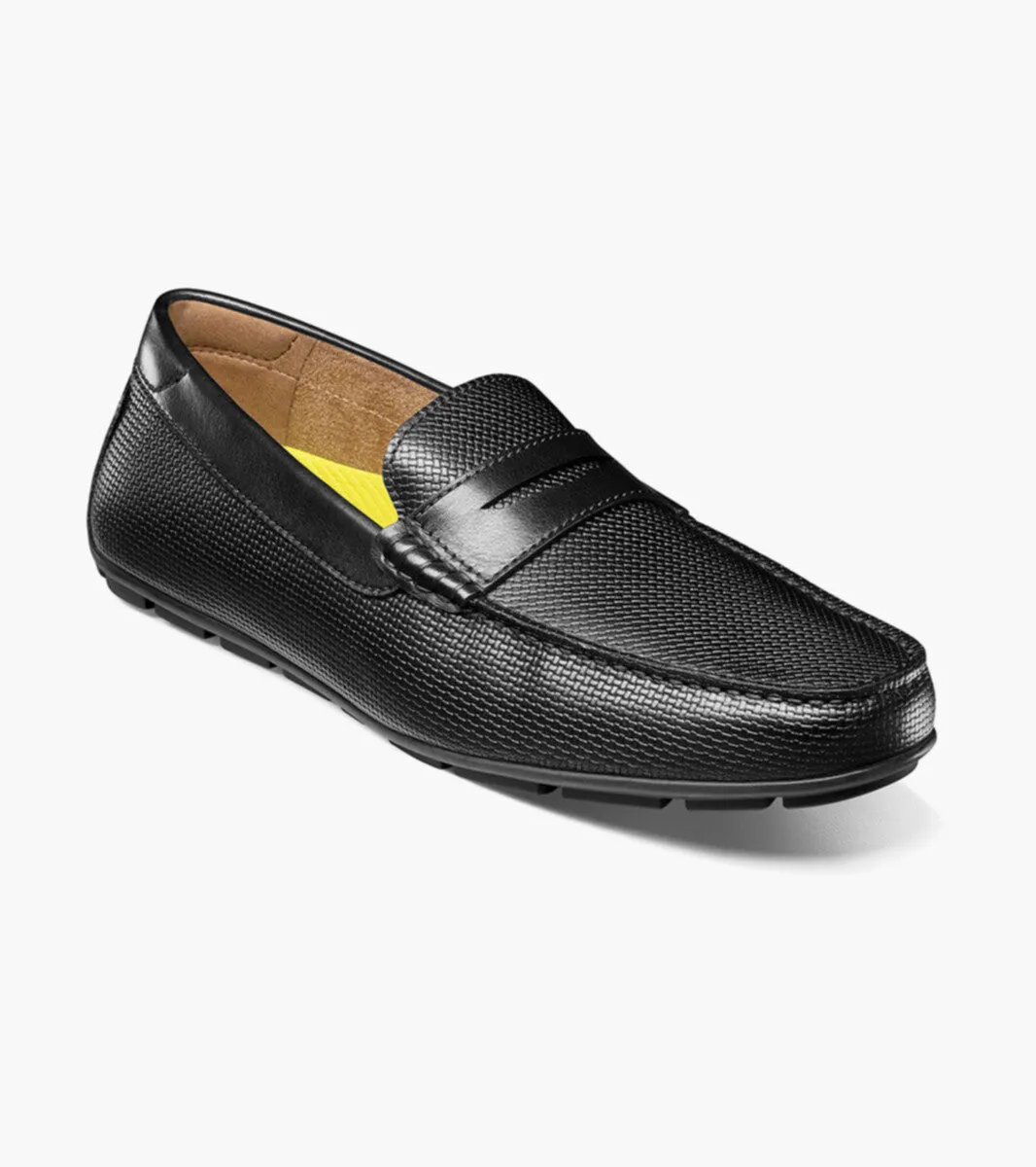 Crisp Edge Motor Moc Toe Penny Driver-Black| Florsheim