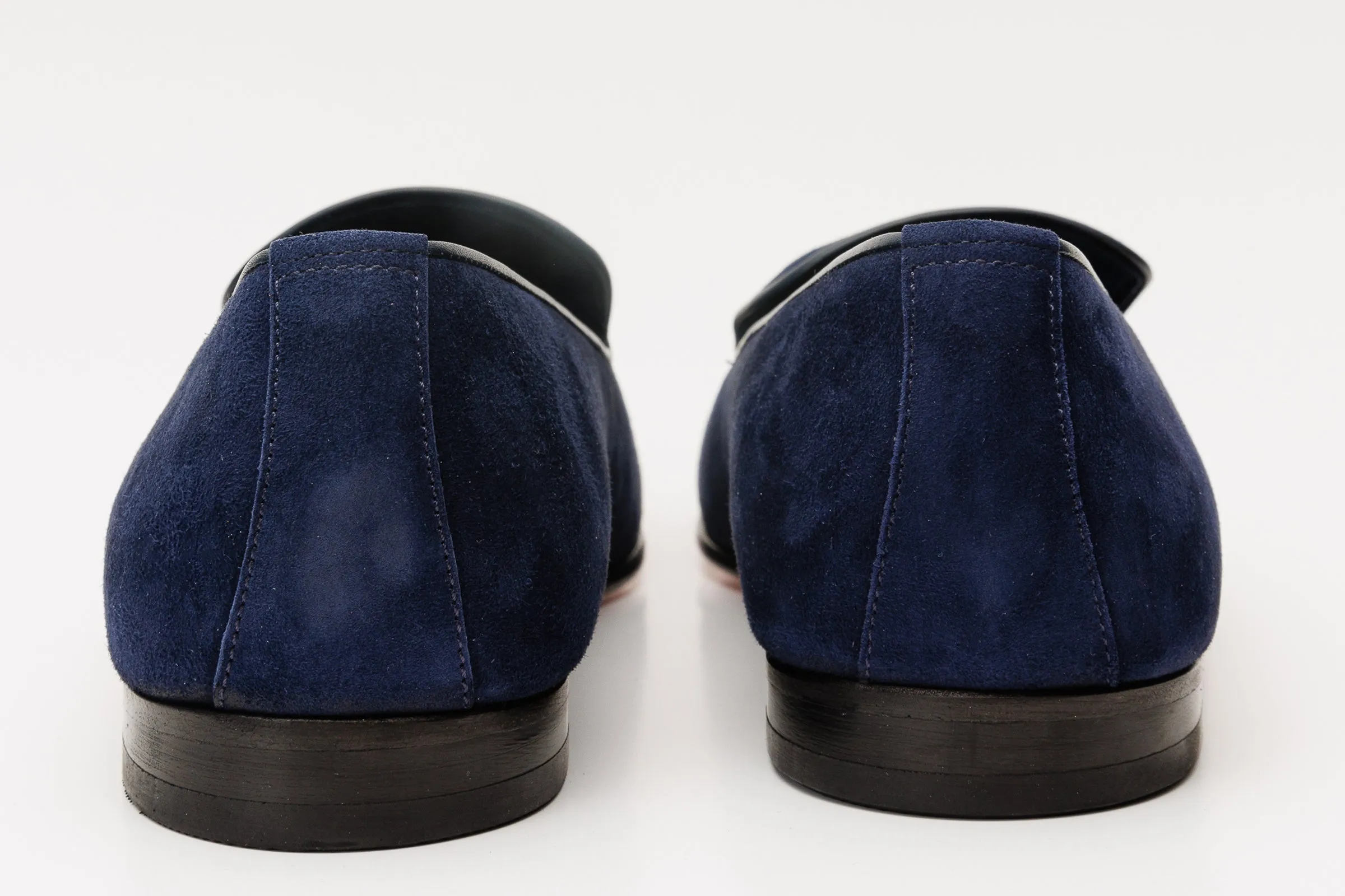 Cushioned The Lazio Shoe Navy Blue Suede Slip-on Loafer Men Shoe