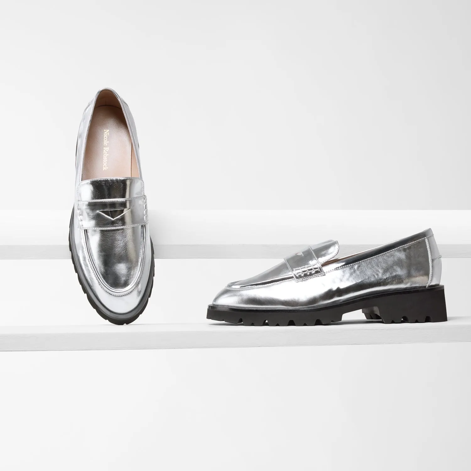Czech Ltd Ed Loafer | Silver leather Foldable Option